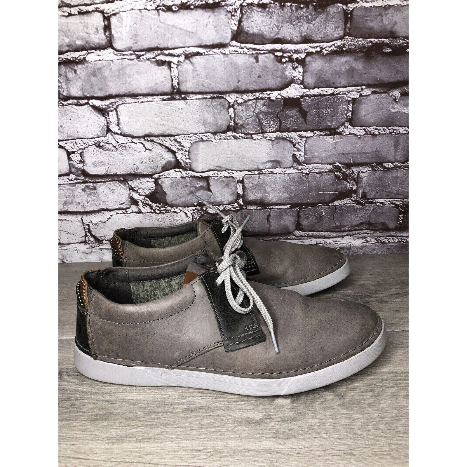 Clarks Clarks Gray Leather Lace Up Oxfords Comfort Casual Sneakers Size US 11 / EU 44 - 15 Thumbnail