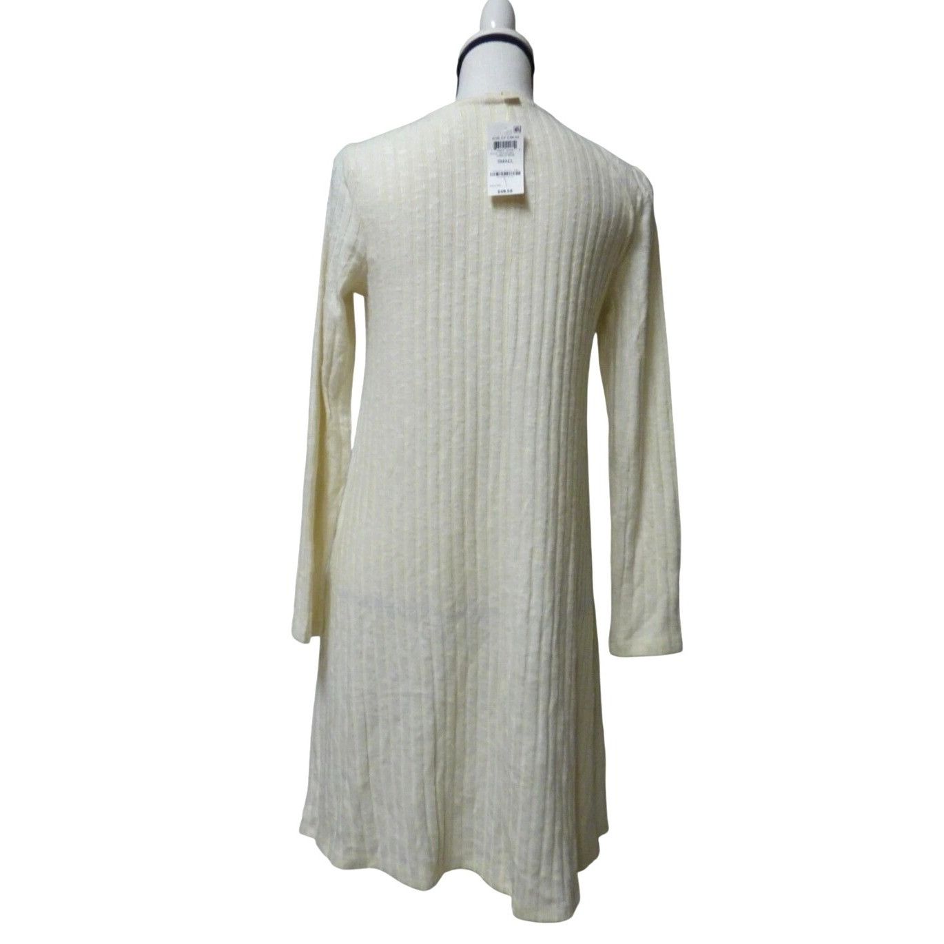 Style & Co Style & Co Hacci Ribbed Brushed Swing Dress, Vanilla Bean, S Size S / US 4 / IT 40 - 7 Thumbnail