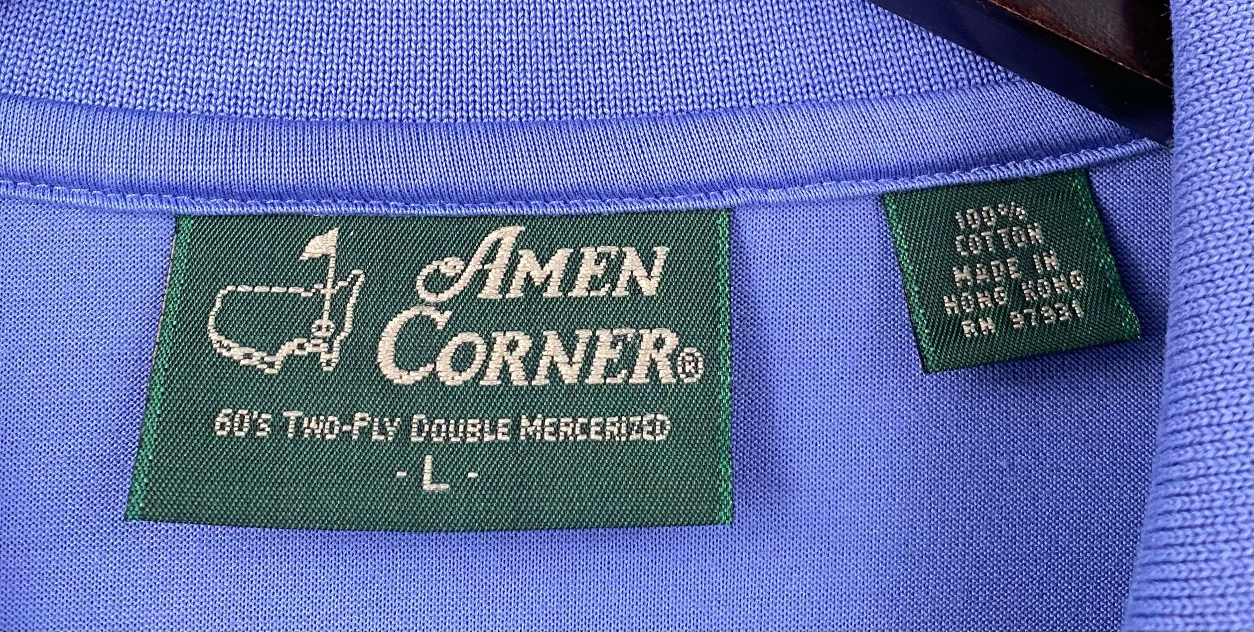 The Masters 90’s Masters Amen Corner Golf Lavender Polo Shirt SZ Large Size US L / EU 52-54 / 3 - 2 Thumbnail