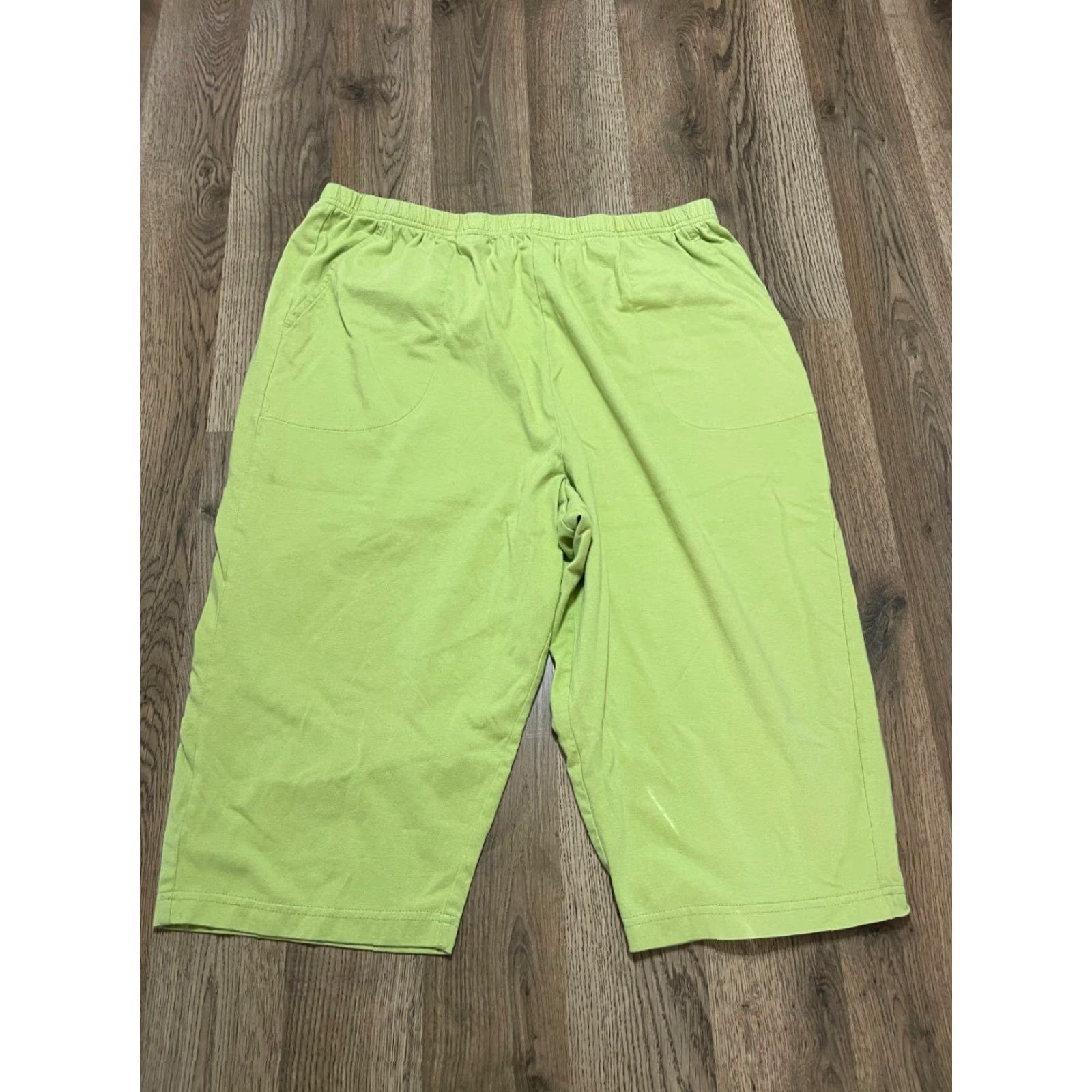 Blair Blair Outfit Women's Large Green Pull On Shirt + Capri Pants Set 2 Piece Casual Modern Fall Spring Summer Womens Size L / US 10 / IT 46 - 3 Thumbnail