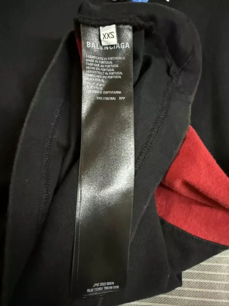 Balenciaga Balenciaga Adidas Short Sleeve Black Red Shirt-2506 Size US XXS / EU 40 - 3 Thumbnail