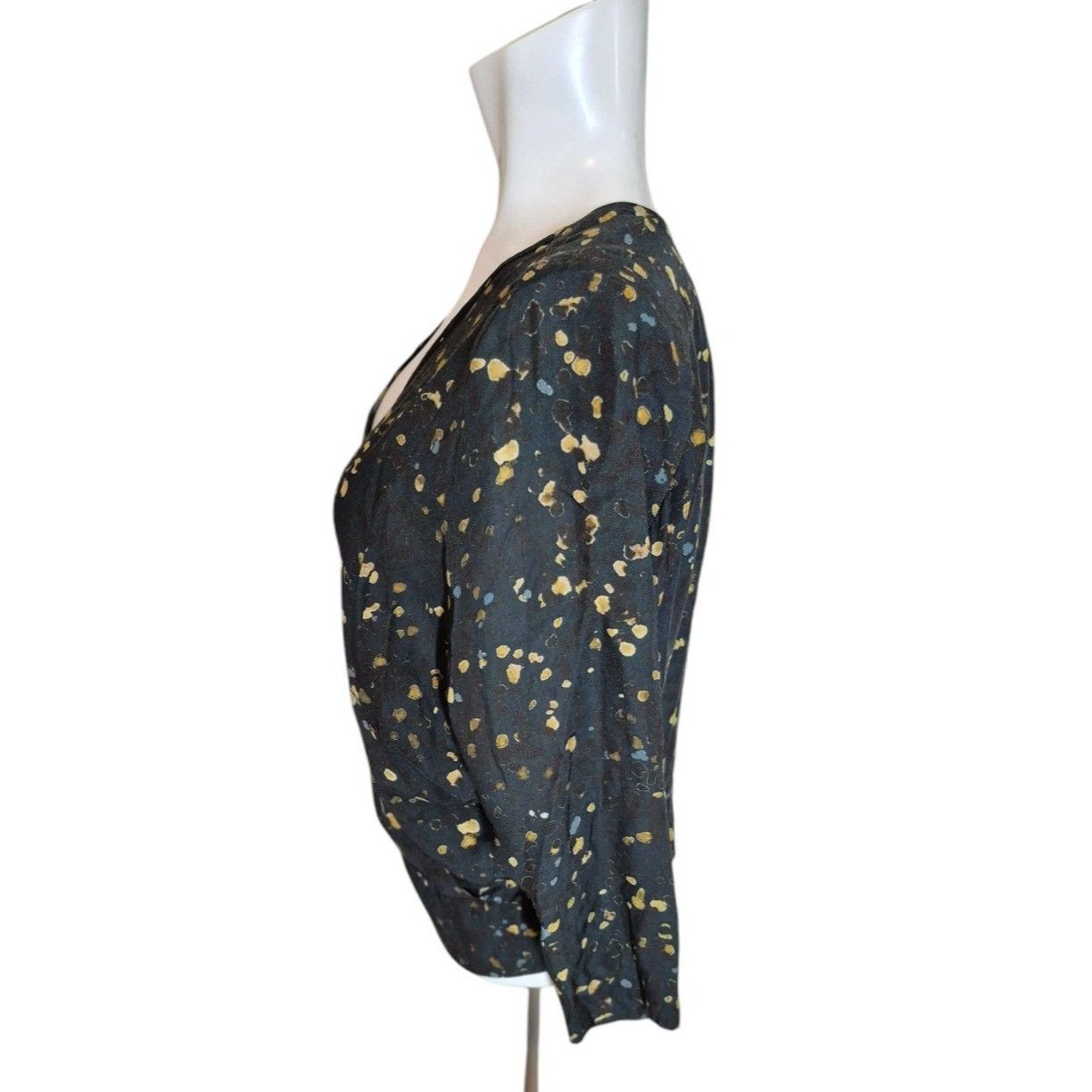 HUMANOID Humanoid Mandy Top Italian Fabric Faux Wrap Pleated V Neck T Size S / US 4 / IT 40 - 6 Thumbnail