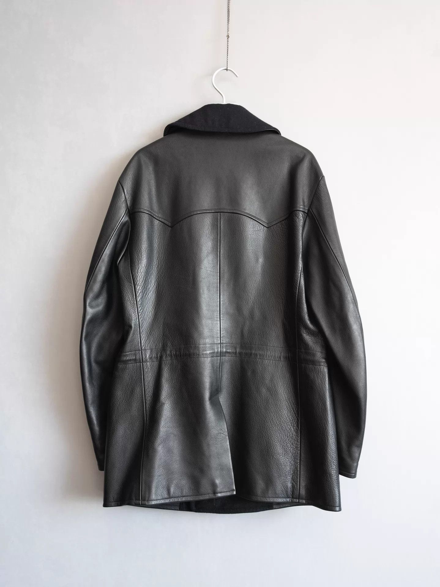 Yohji Yamamoto Yohji Yamamoto 22AW DB Buffalo Leather Jacket Size 2 Size US M / EU 48-50 / 2 - 5 Thumbnail