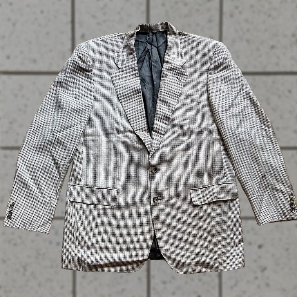 Zanella Zanella Blazer Mens Two-Button Single-Breasted Wool Silk Gray 44 Jacket Quality Sport Coat Vintage? No Size 44R - 1 Thumbnail