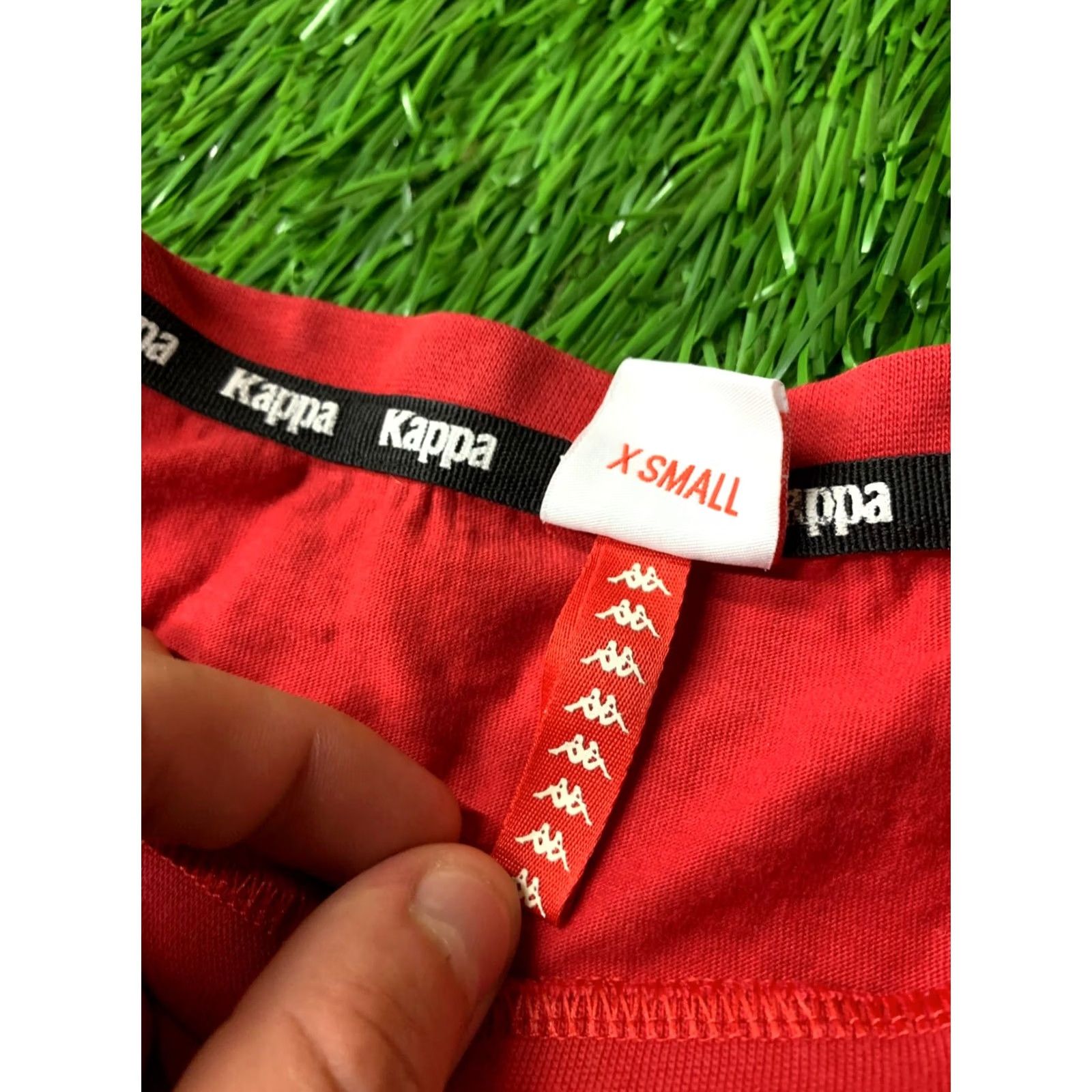 Kappa Kappa Shirt Women XS Casual Short Sleeve Jersey 100% Cotton Red White Black 2019 T-Shirt Size XS / US 0-2 / IT 36-38 - 6 Thumbnail