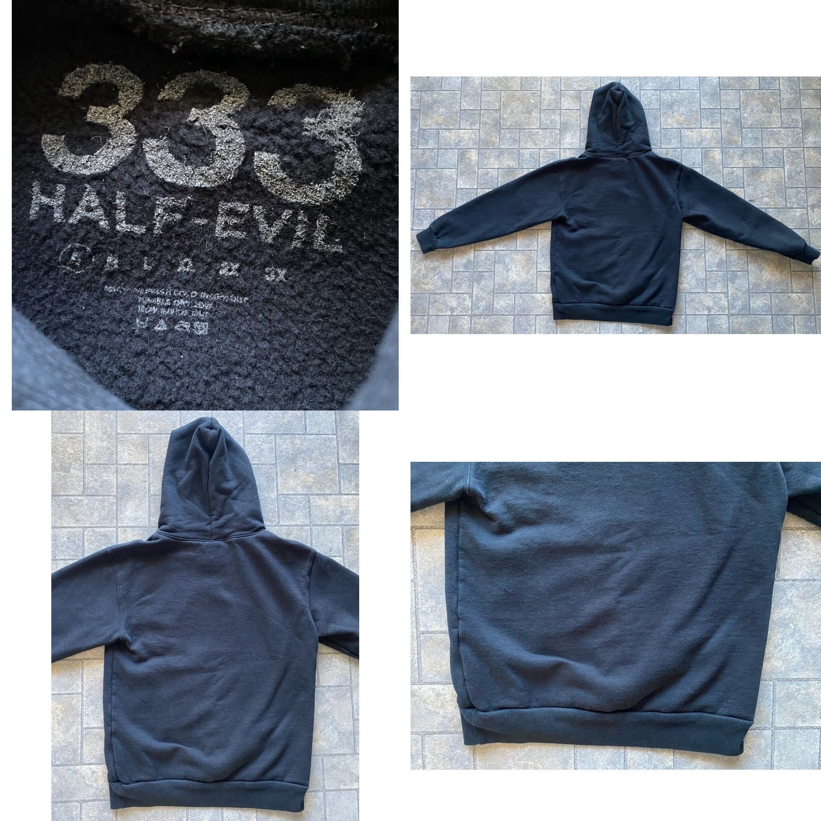 Half Evil VINTAGE 333 Half Evil SMALL Stupid Strips Black Graphic Hoodie Sweatshirt Mens Small Black Stupid Strips Bandages Pullover Size US S / EU 44-46 / 1 - 9 Thumbnail