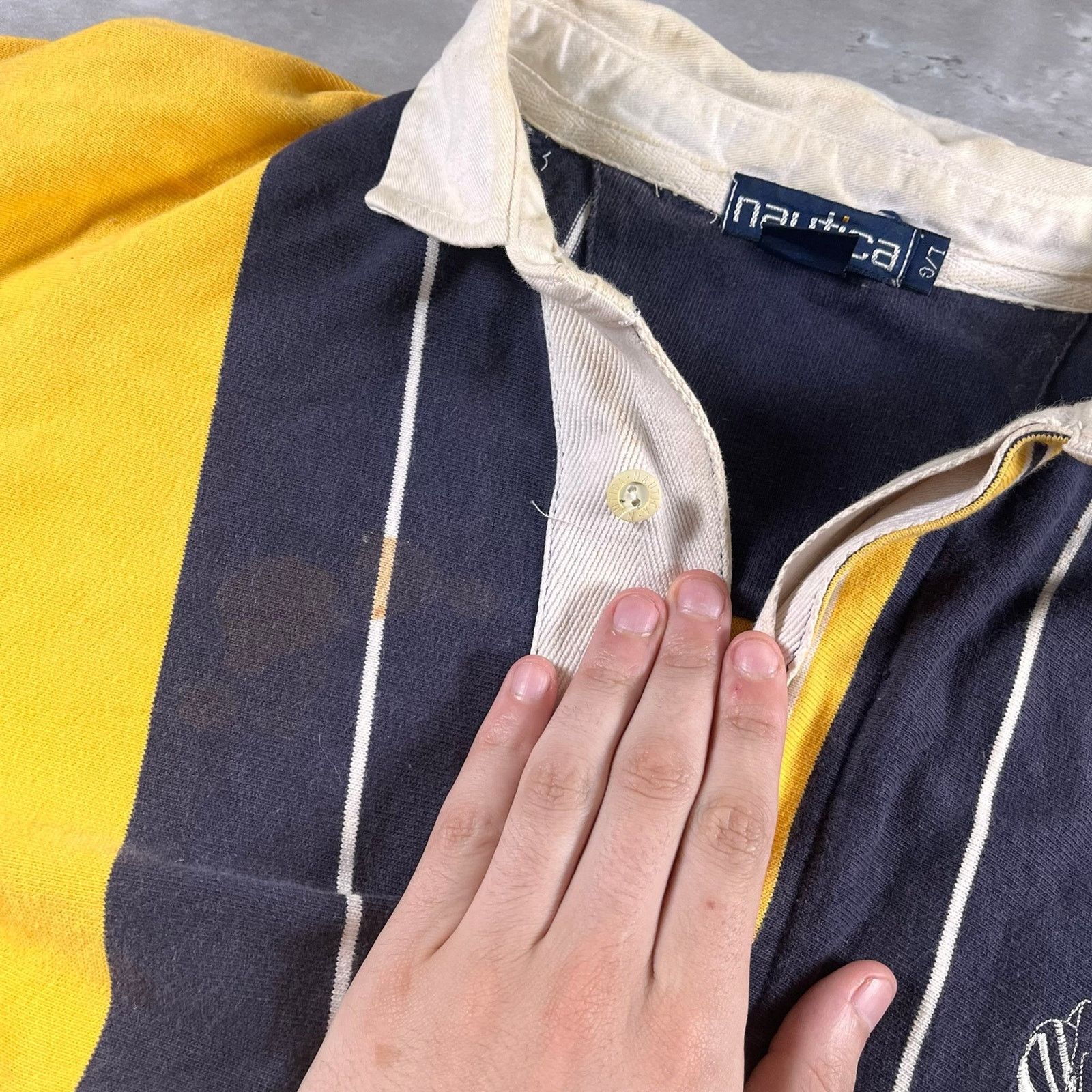 Nautica Vintage polo rugby, long sleeve shirt Size US L / EU 52-54 / 3 - 3 Thumbnail