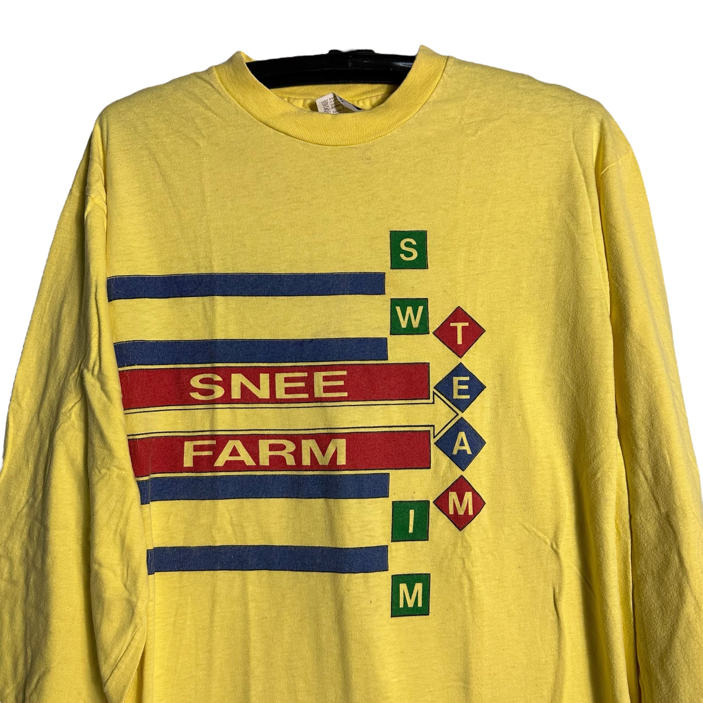 Hanes 🔥RARE🔥Vintage Snee Farm Swim Team L/S T-shirt Single Stich Size US L / EU 52-54 / 3 - 2 Thumbnail