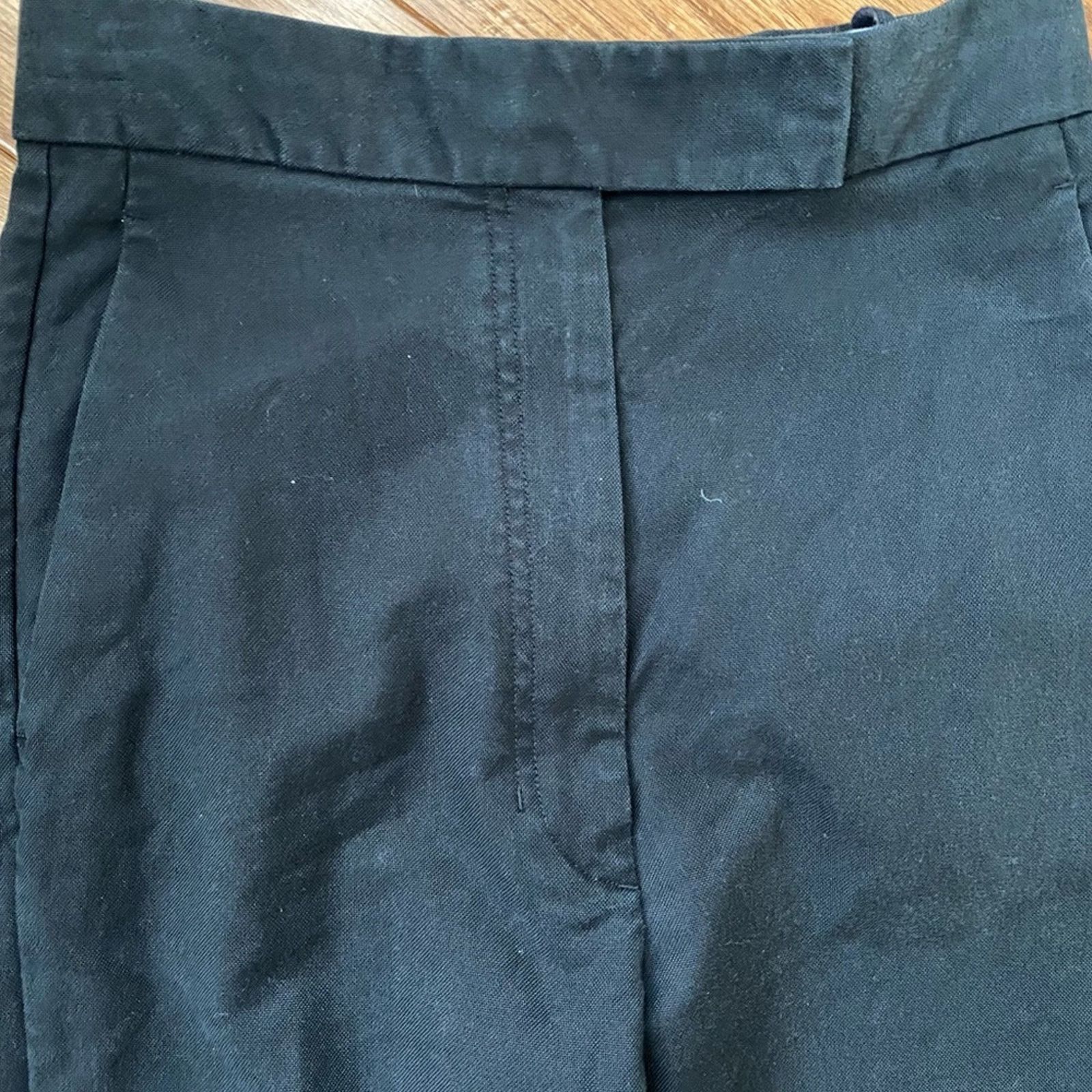 Helmut Lang Helmut Lang $495 Womens Black Trouser Pant w Plaid Cuff 2 Size 26" / US 2 / IT 38 - 10 Thumbnail