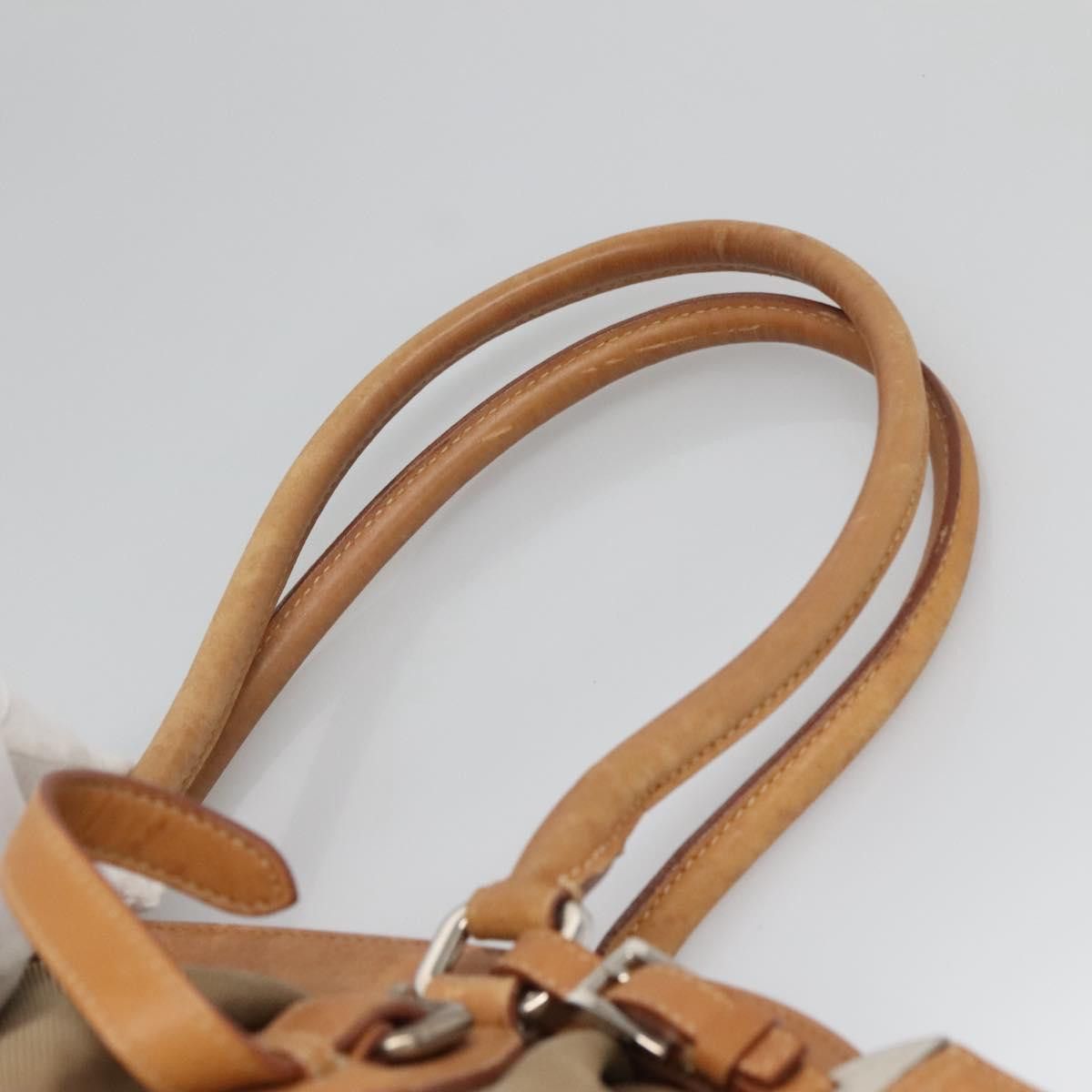 Prada PRADA Tote Bag Canvas Beige Silver Size ONE SIZE - 8 Thumbnail