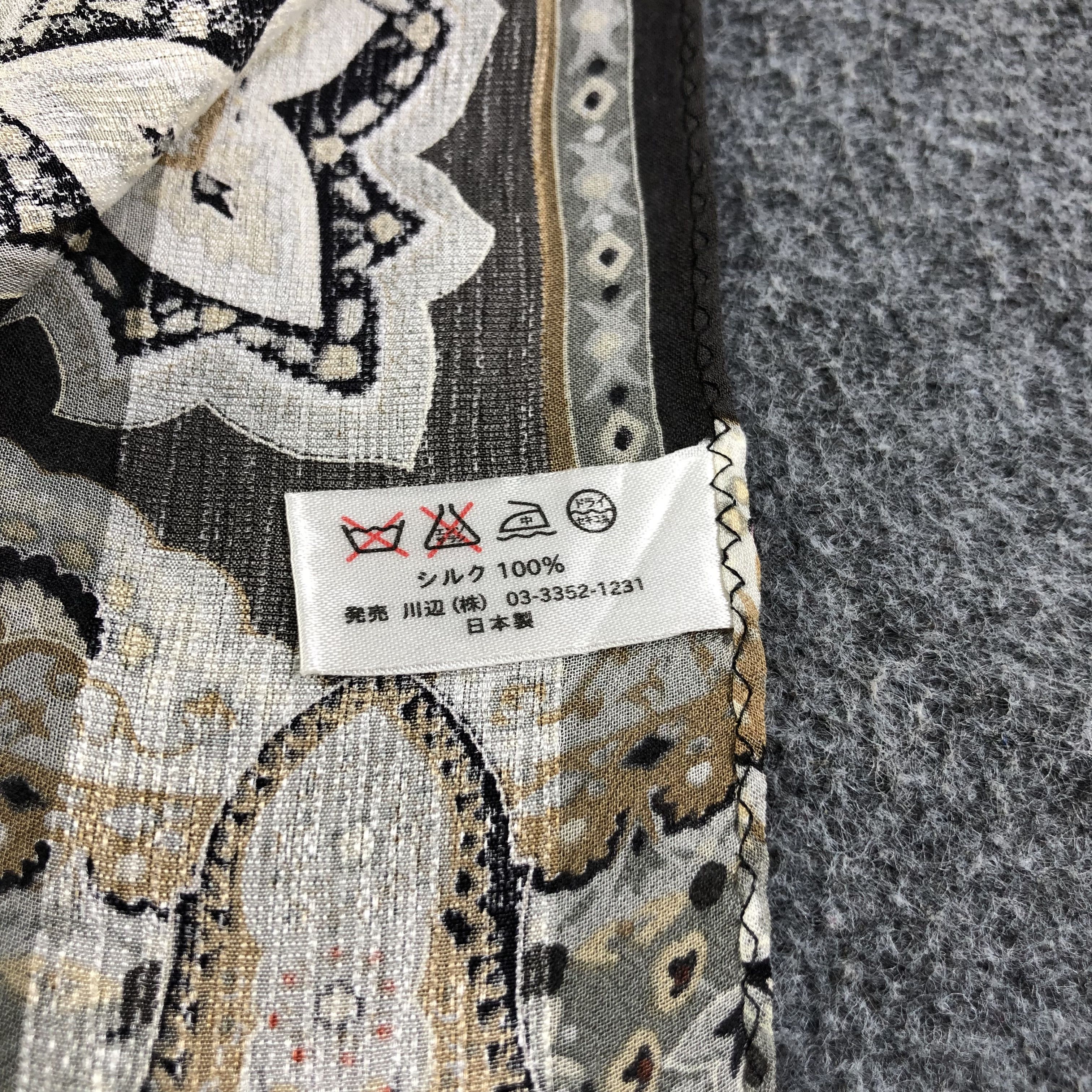 Vintage Vintage Luxury Design Silk Stole Silk Scarf M583 Size ONE SIZE - 5 Thumbnail