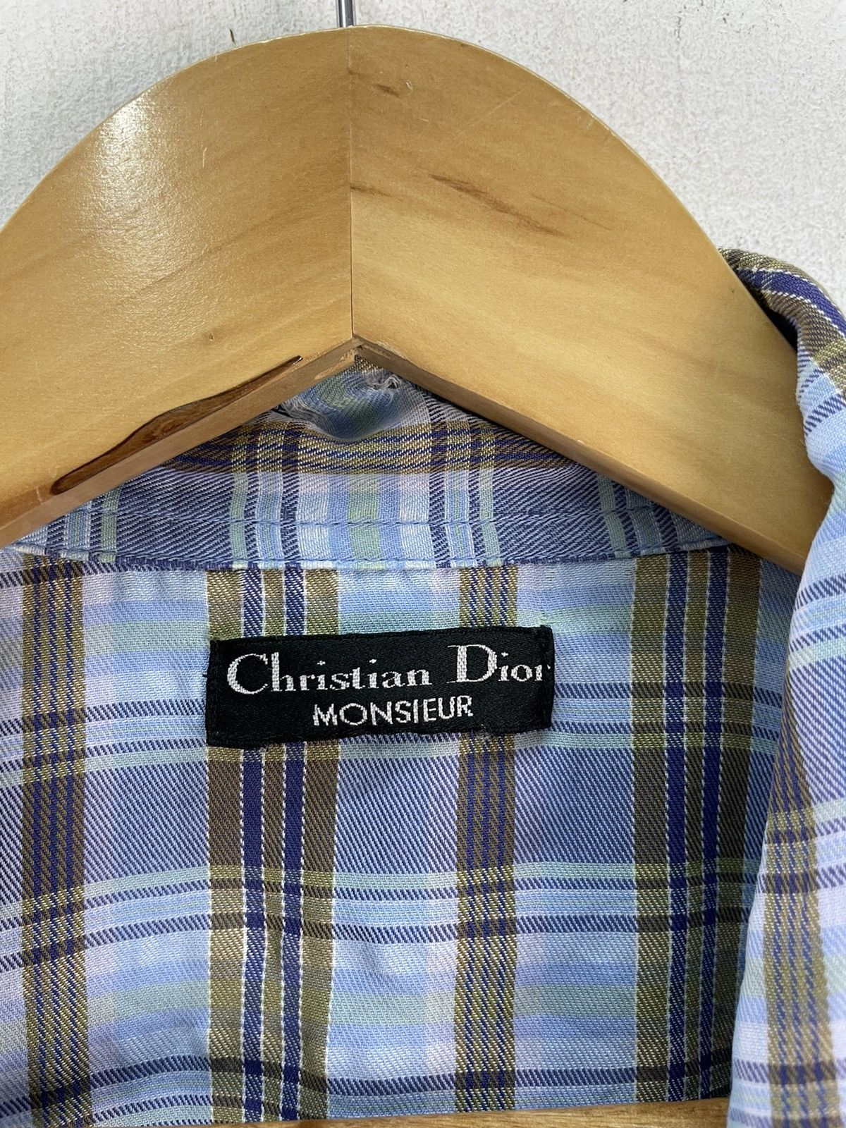 Christian Dior Monsieur Vintage Christian Dior Pyjama Shirt Long Sleeve Checked Size US L / EU 52-54 / 3 - 3 Thumbnail