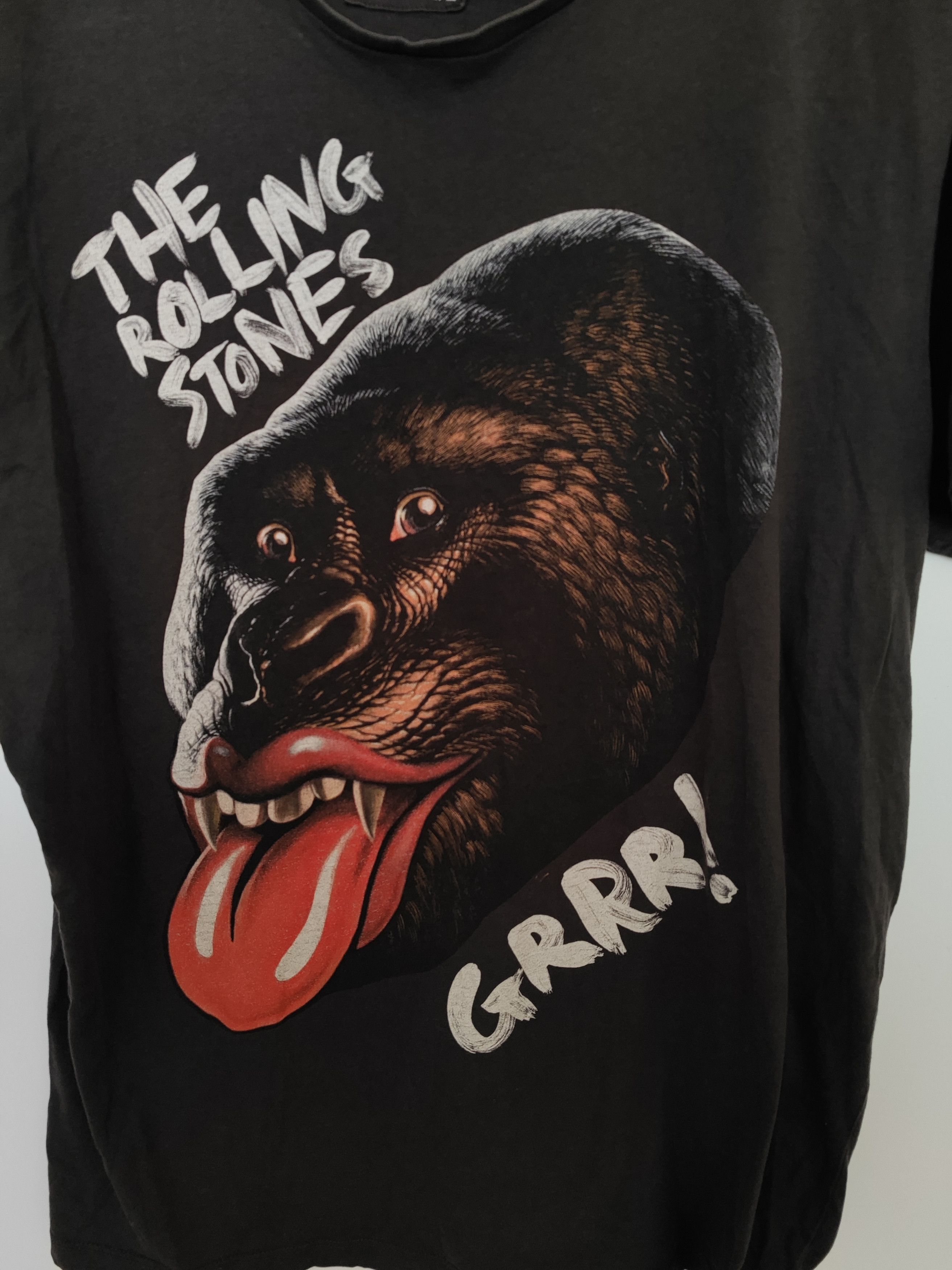 The Rolling Stones × Vintage VINTAGE ROLLING STONES NICE SUN FADED BIG LOGO TEE Size US L / EU 52-54 / 3 - 3 Thumbnail