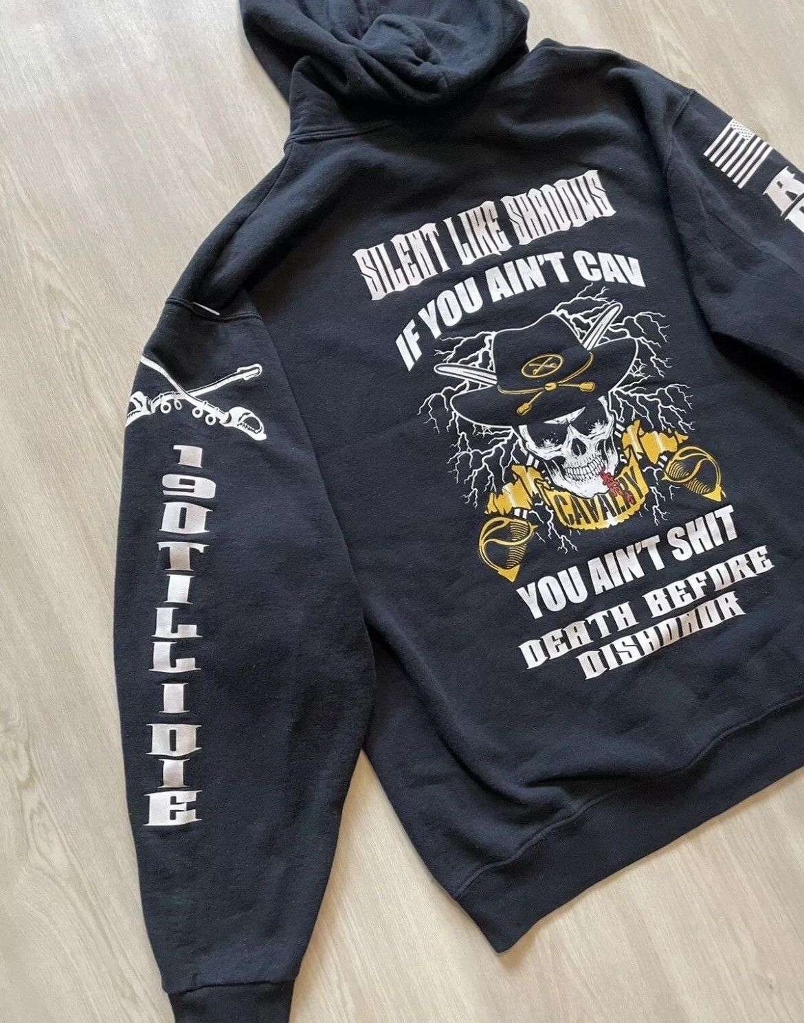 Vintage Vintage US Army Cavalry RCV Death Before Dishonor Respect L Size US L / EU 52-54 / 3 - 3 Thumbnail