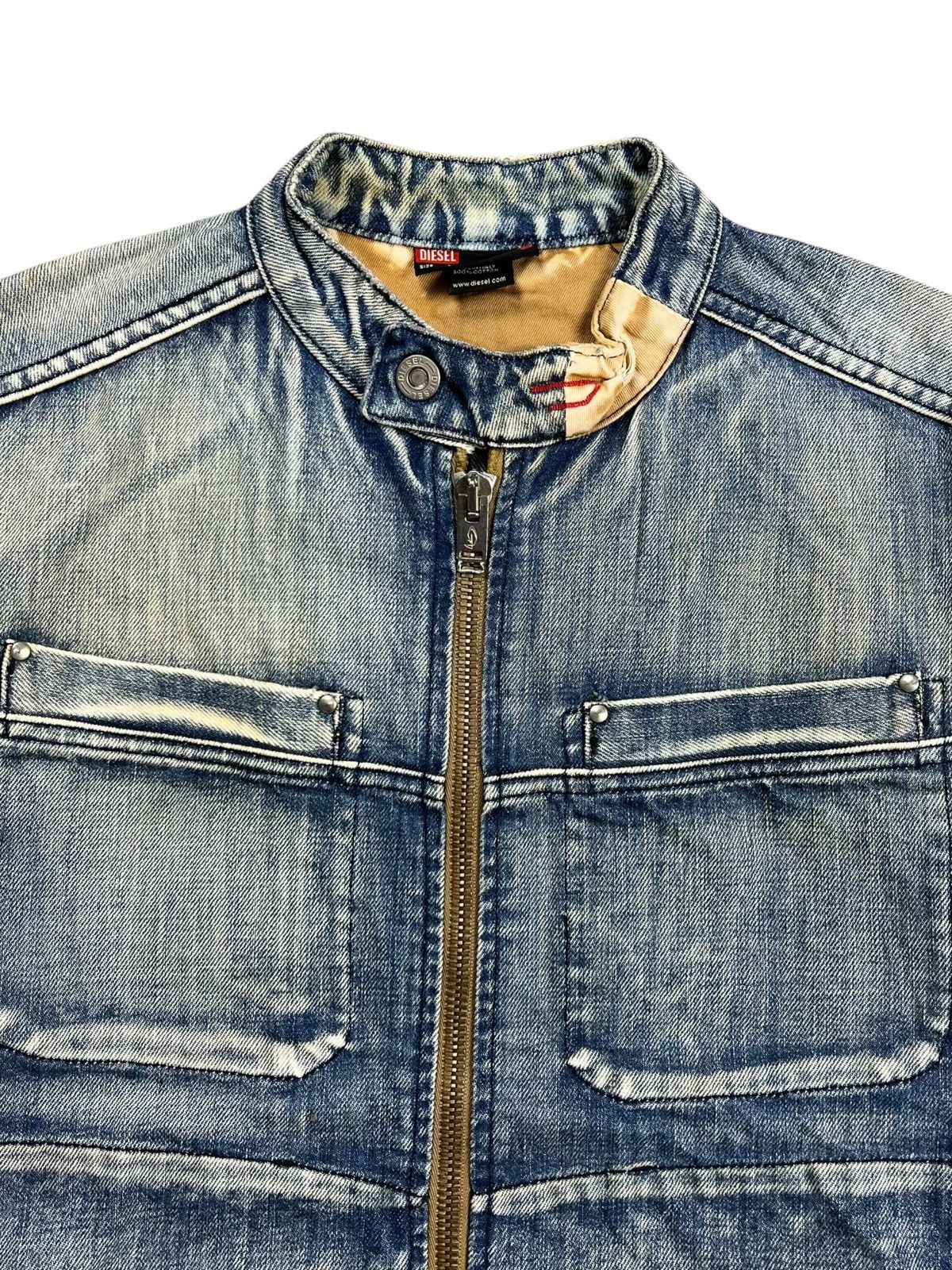 Diesel 2000s Diesel - Lampo Zips Rider Denim Jacket Size US M / EU 48-50 / 2 - 5 Thumbnail