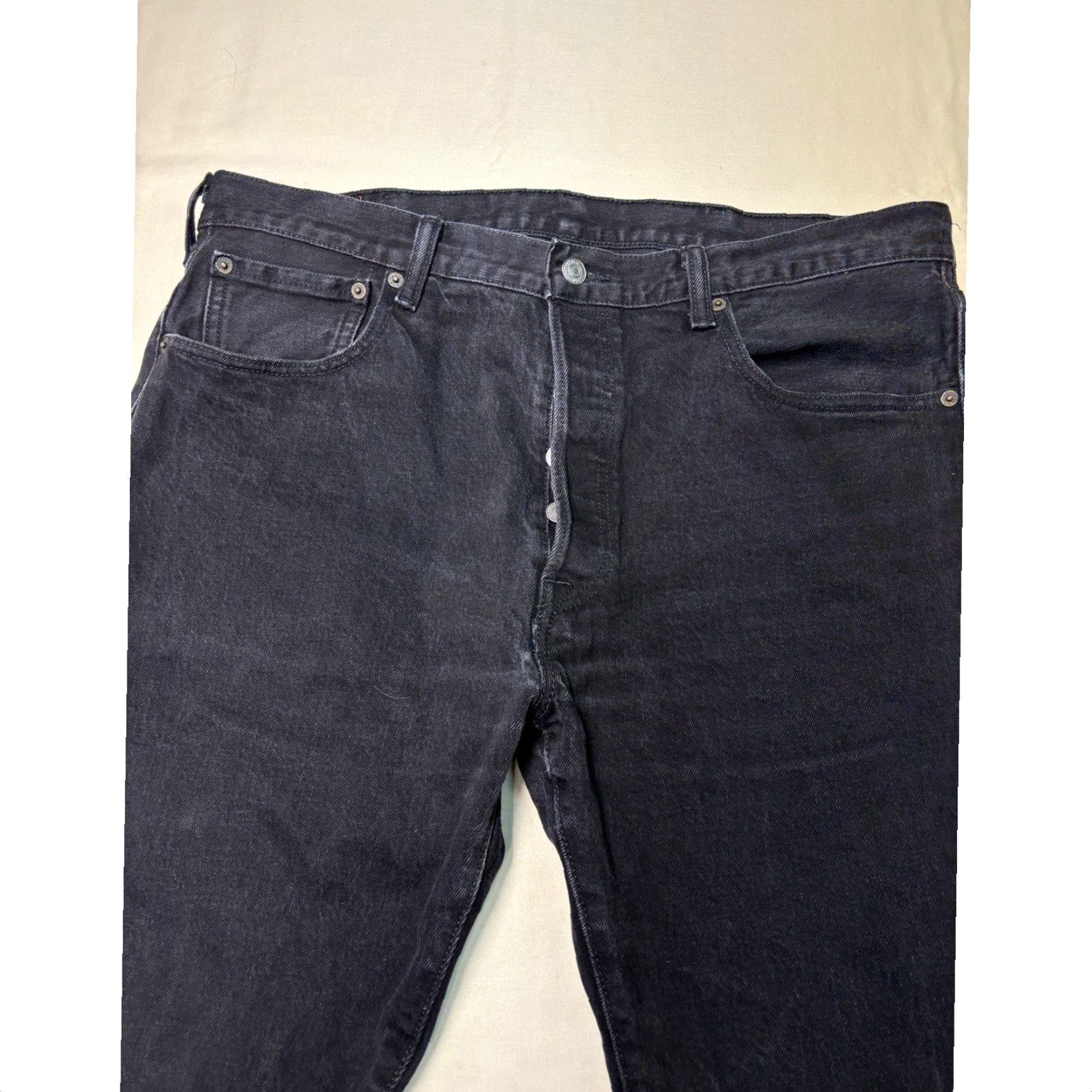 Vintage VINTAGE Levi Strauss 501 Black Button Fly Straight Leg Jeans Mens W38 L34 Size US 34 / EU 50 - 2 Thumbnail