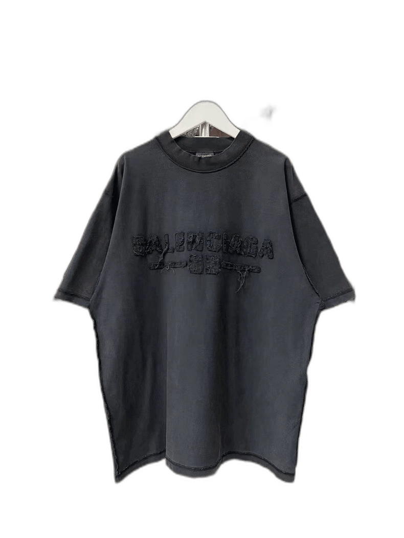 Balenciaga Balenciaga Black Distressed Short Sleeve TShirt-2505 Size US XS / EU 42 / 0 - 1 Thumbnail