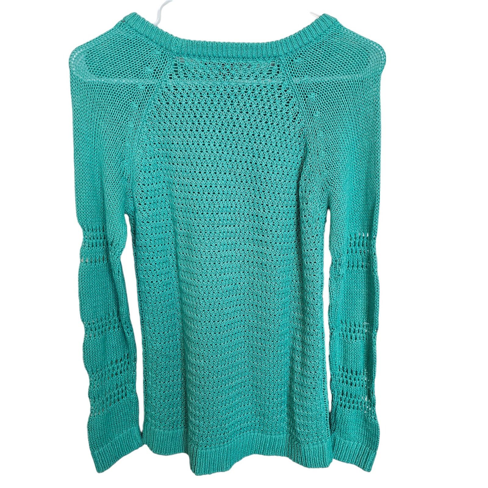 Tommy Bahama Tommy Bahama Womens Open Knit Sweater Size S Green Coastal Size S / US 4 / IT 40 - 9 Thumbnail