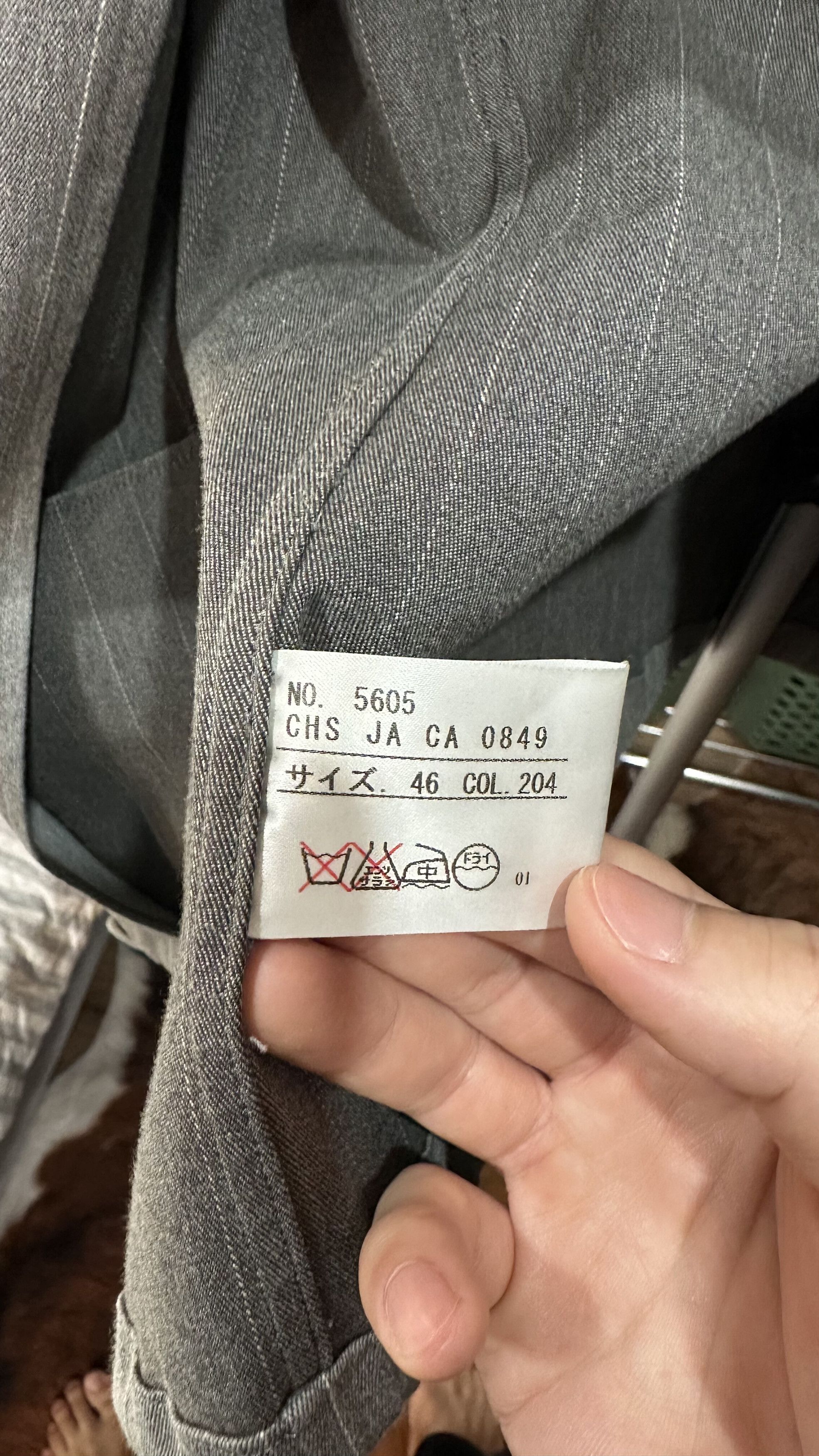 Jean Paul Gaultier Jean Paul Gaultier Grey Pinstripe Zip Jacket - Size 46 Size US S / EU 44-46 / 1 - 3 Thumbnail