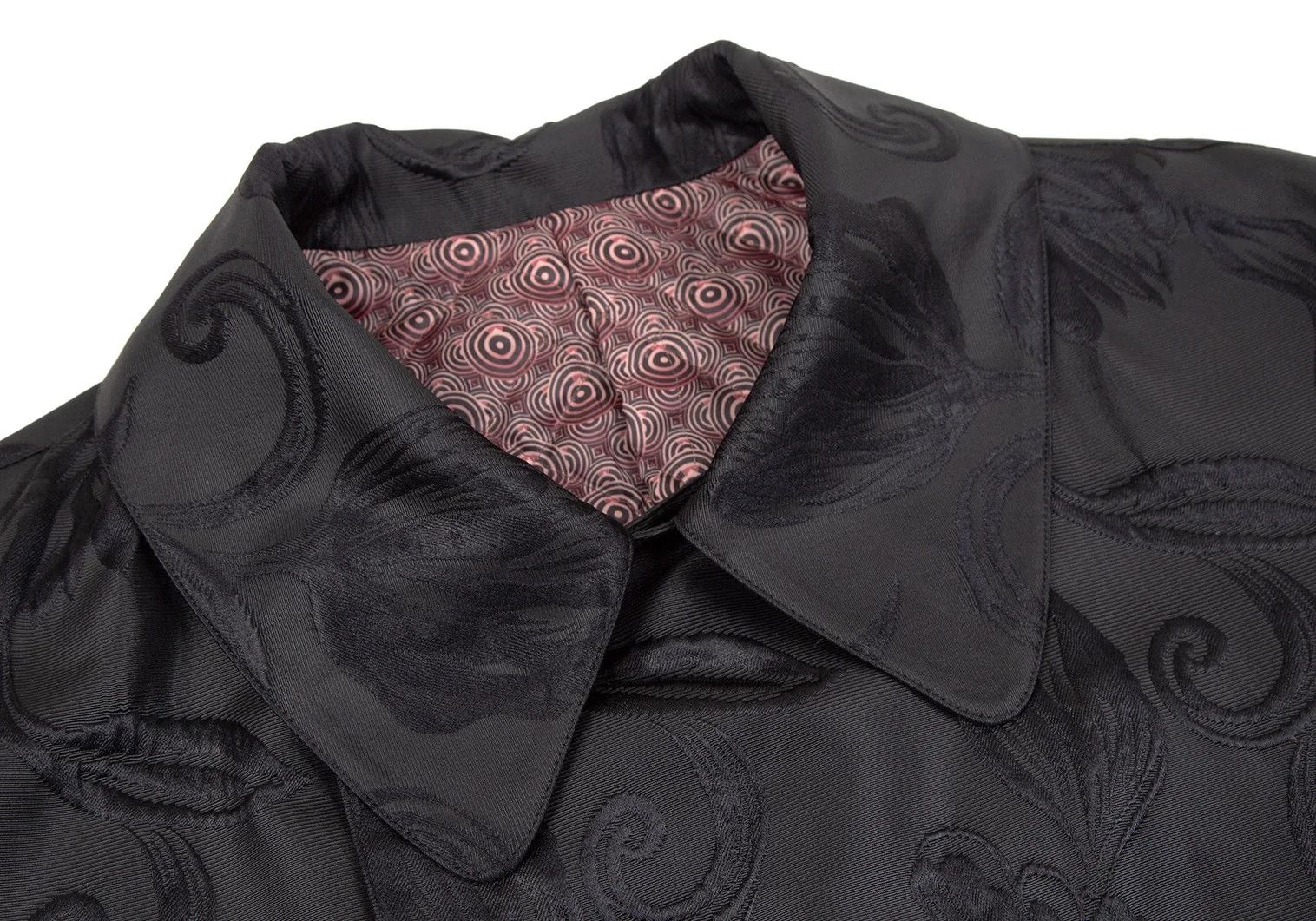 Jean Paul Gaultier Quilted Flower Jacquard Grosgrain Coat in Black, Size 48 Size US M / EU 48-50 / 2 - 3 Thumbnail