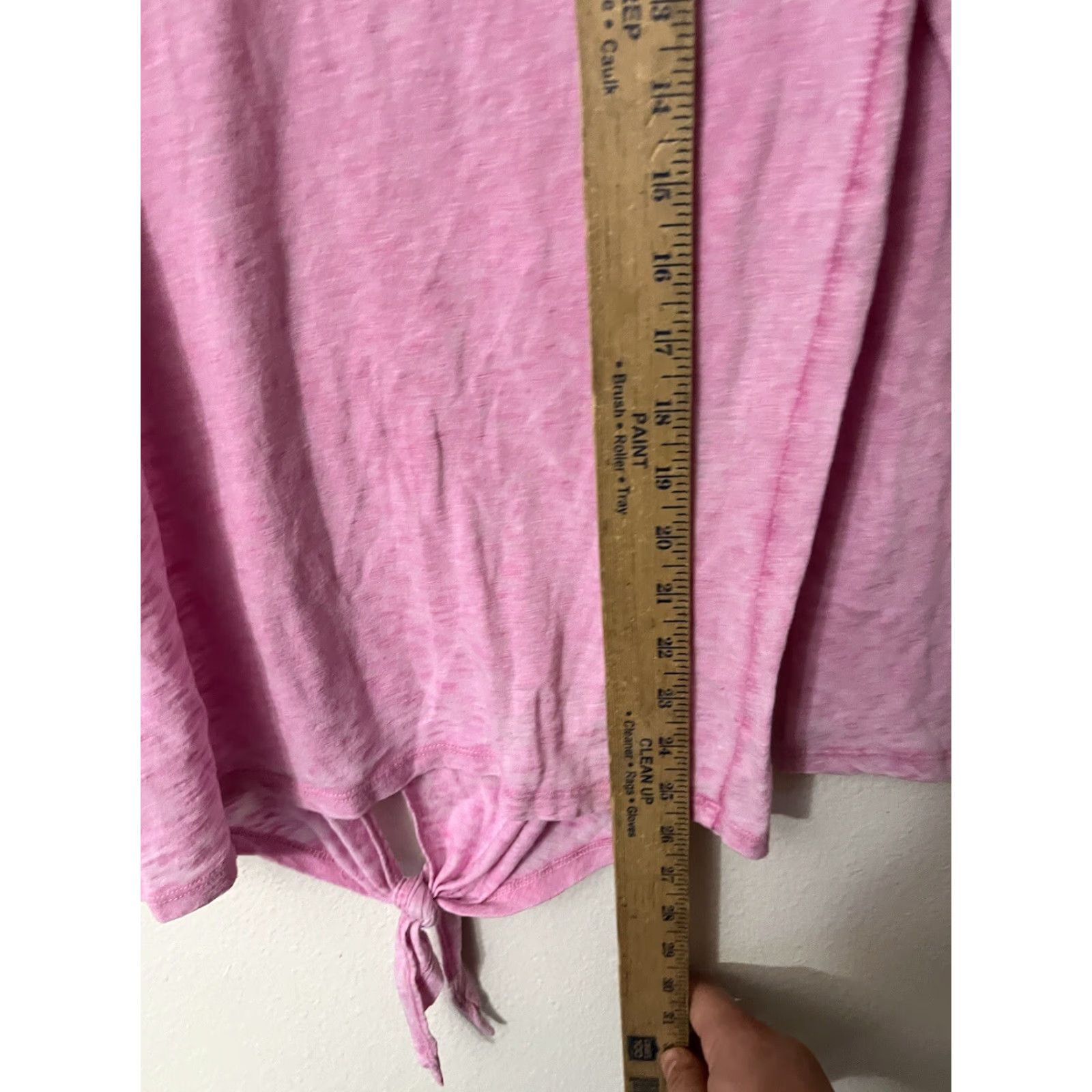 Gap Gap Blouse Women Size S Pink Front Tie Pullover Knit Cotton Blend Long Sleeve Scoop Neck Regular Fit Vintage? No Size S / US 4 / IT 40 - 4 Thumbnail