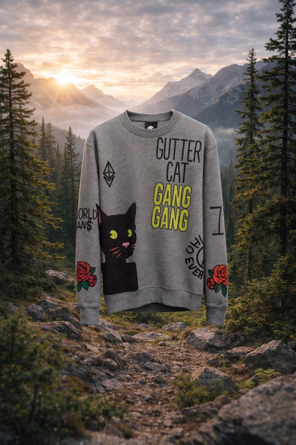 Jugrnaut Gutter Cat Gang Graphic Longsleeve — Streetwear Size US M / EU 48-50 / 2 - 1 Preview