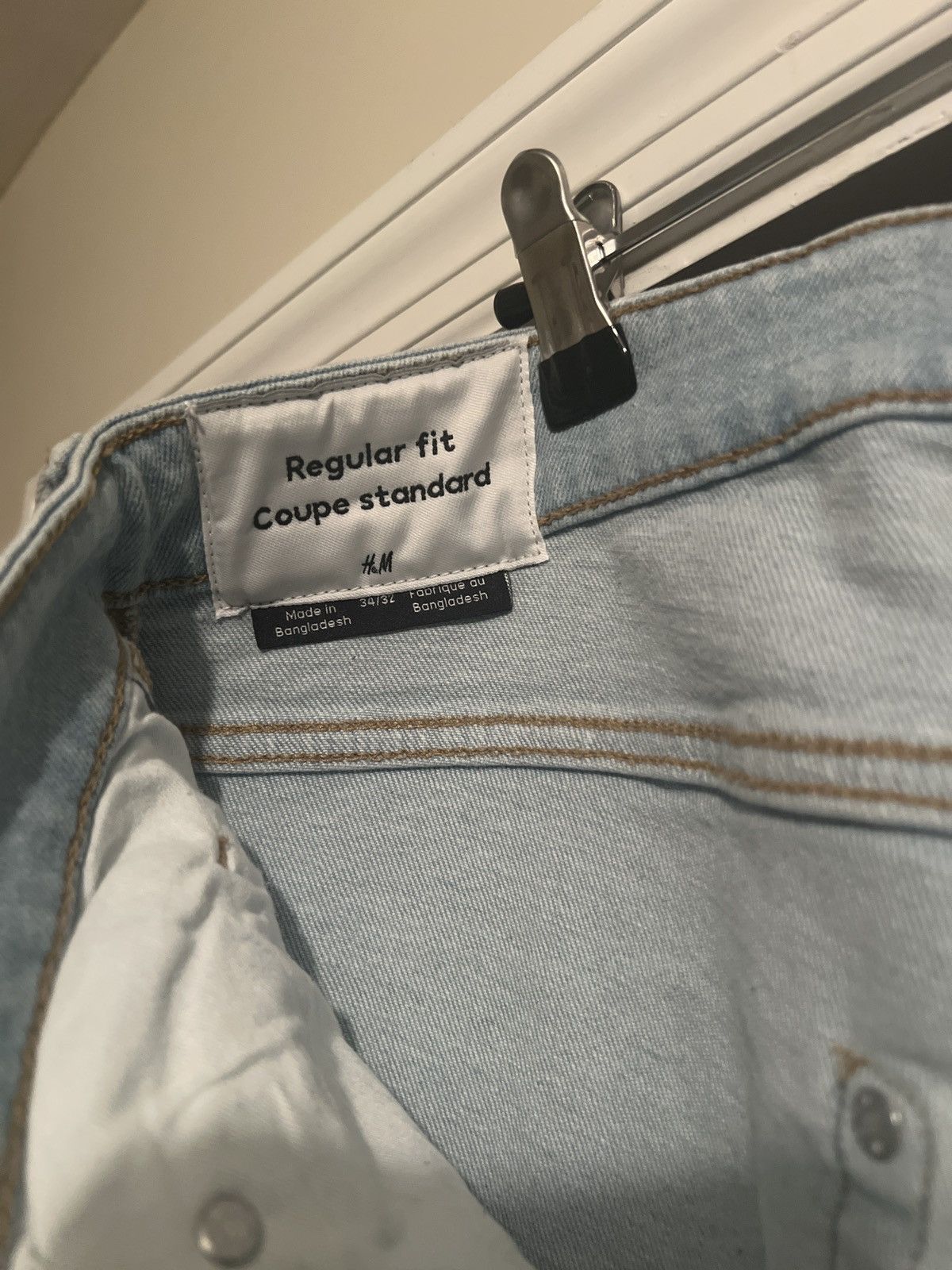 H&M H&M white wash straight leg jeans Size US 34 / EU 50 - 5 Thumbnail