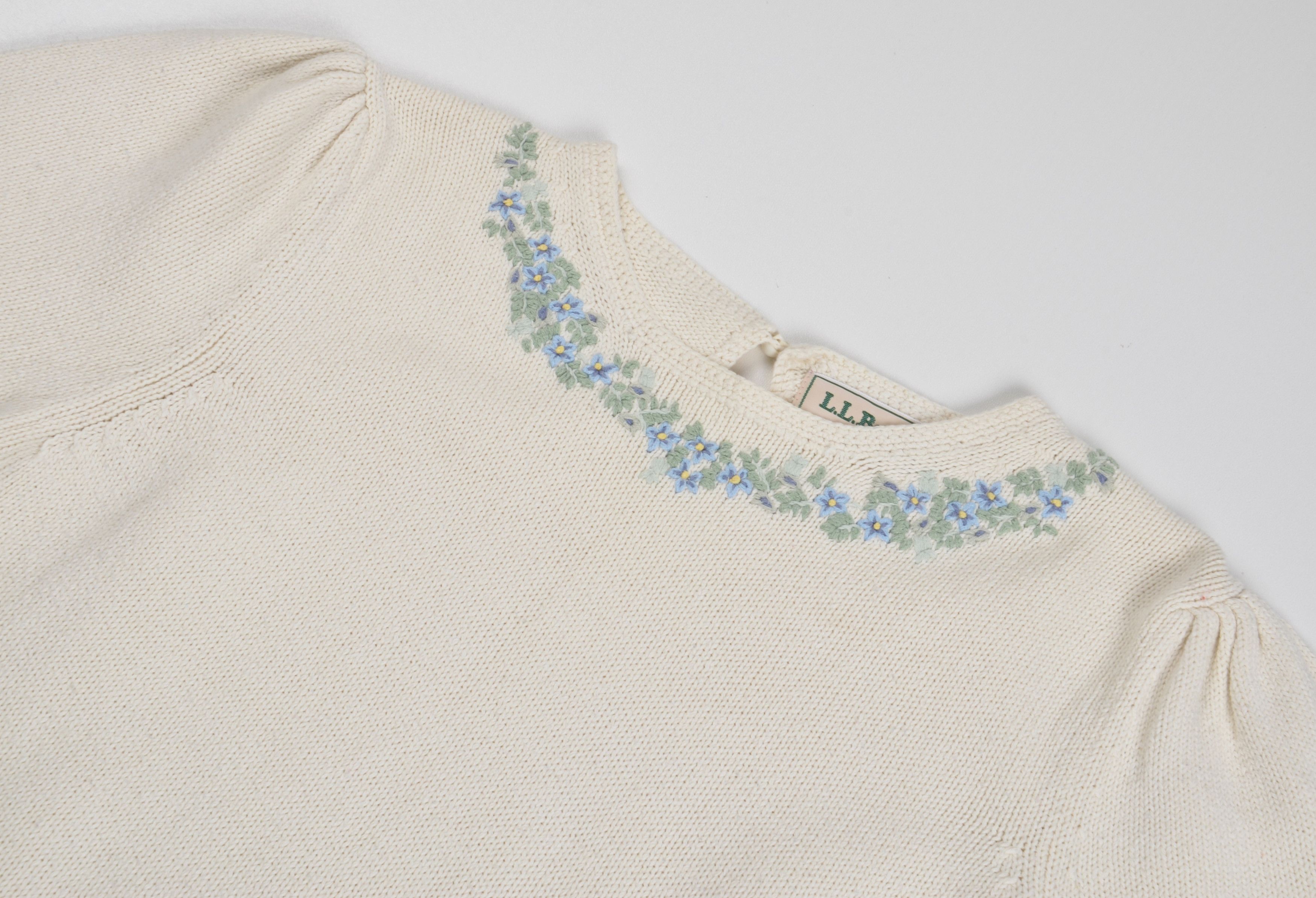 L.L. Bean Vintage L.L. Bean 80's Cottagecore Floral Knitted Jumper Size S / US 4 / IT 40 - 2 Thumbnail