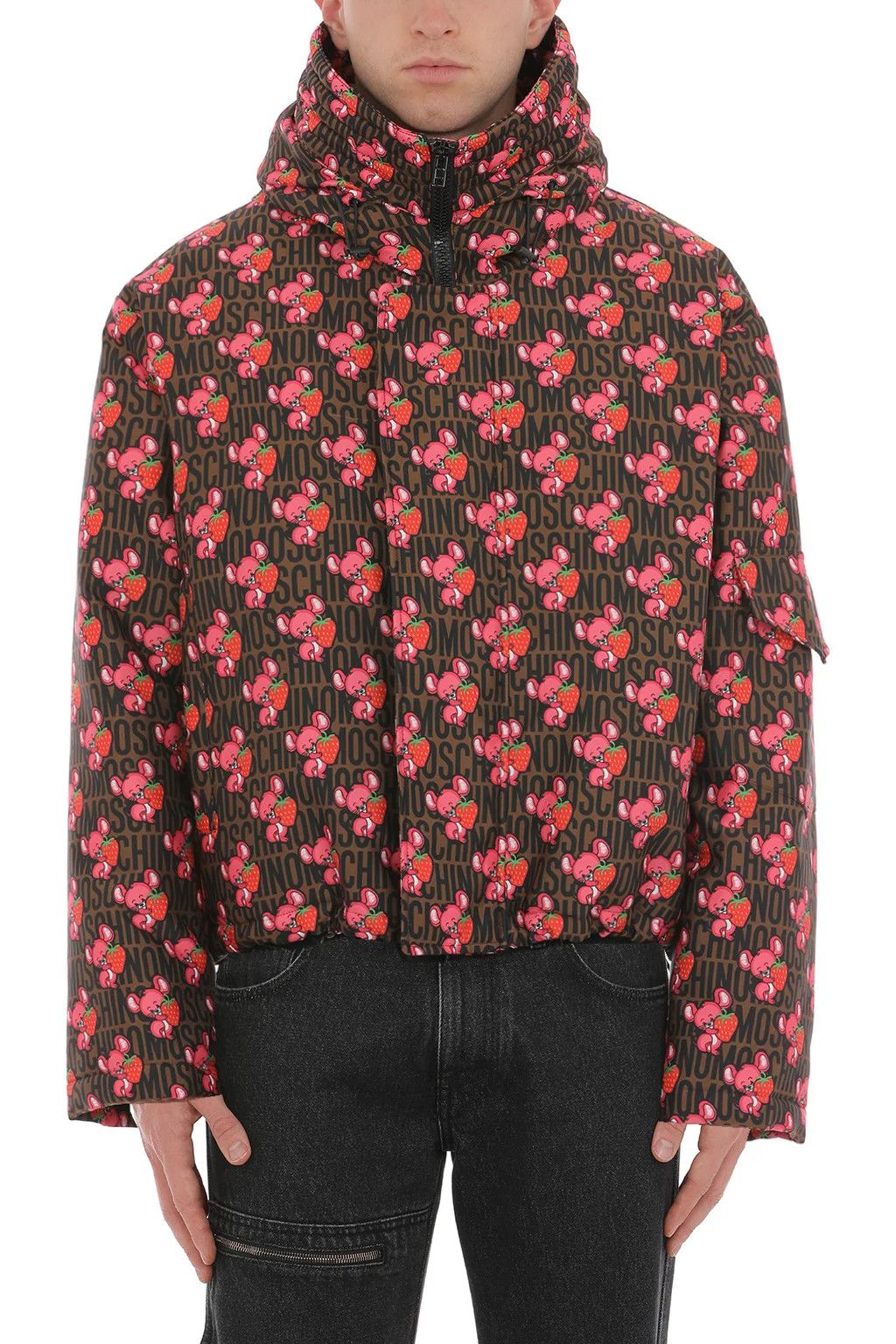Moschino o1y0225 Logo Hooded Jacket in Multicolor Size US S / EU 44-46 / 1 - 1 Thumbnail