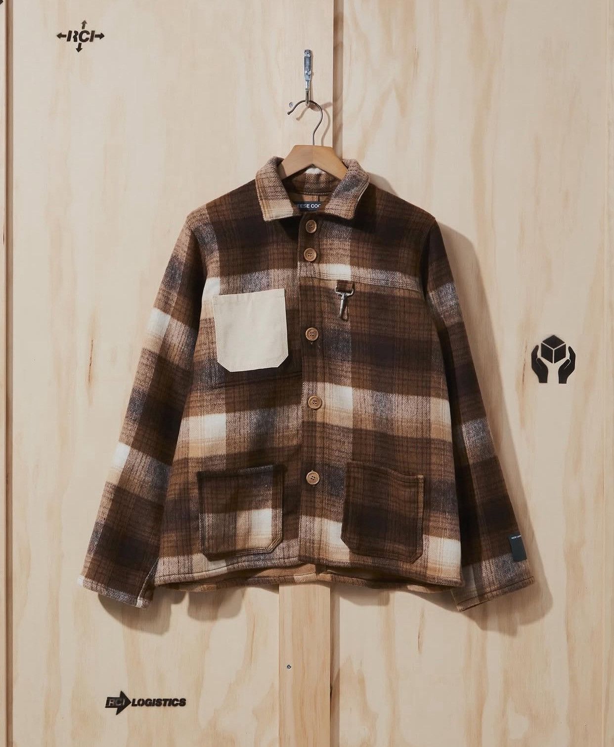 Brushed Wool Flannel Jacket / Chore Coat.