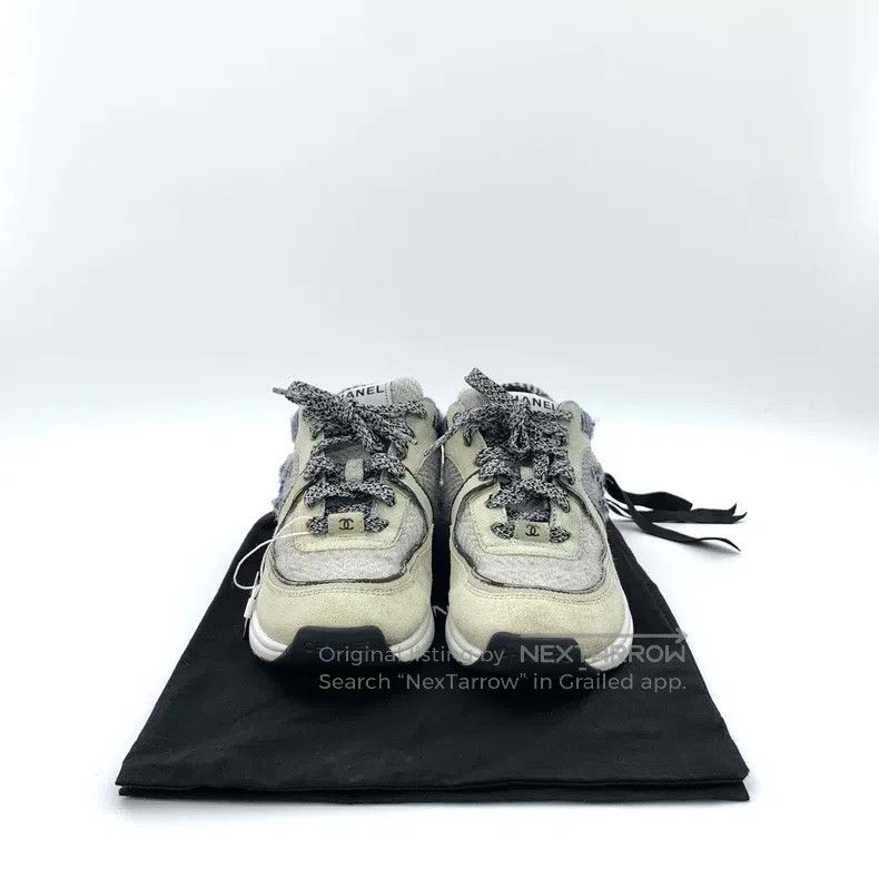 Chanel Chanel Colour-blocked logo embroidered lace-with casual fl Size US 7 / IT 37 - 8 Thumbnail