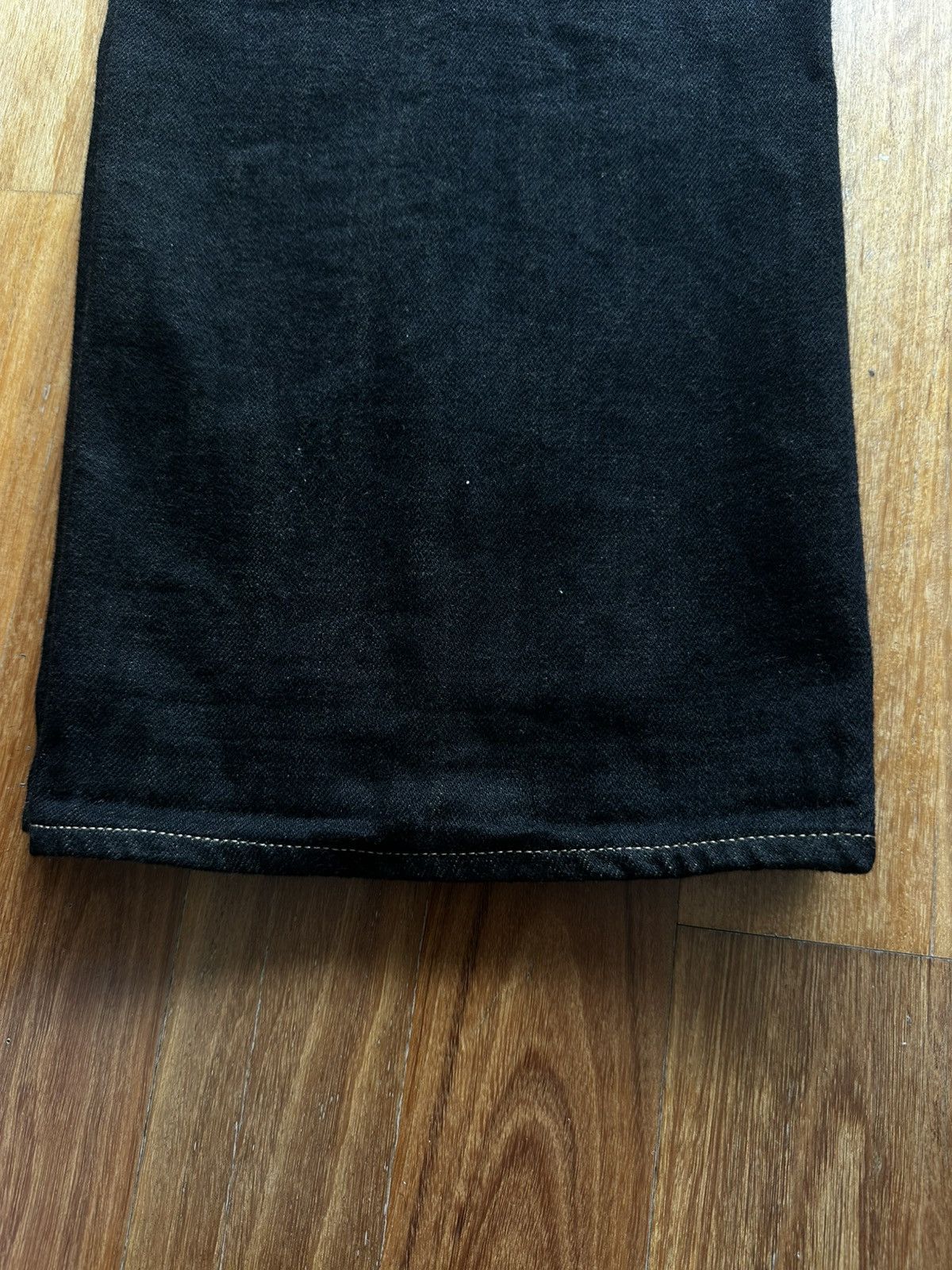 Oni ONI Denim 222-BKOL 12.5oz Black/Olive Wide Straight Jean W32 Size US 32 / EU 48 - 9 Thumbnail