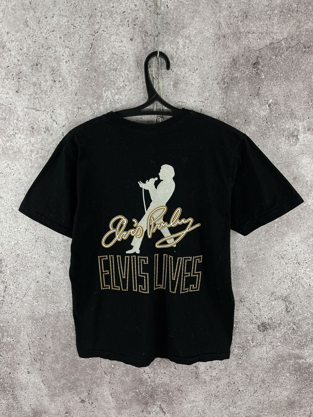 Band Tees Elvis Presley T-Shirt Rock Tee Elvis Lives Full Logo Size M Size US M / EU 48-50 / 2 - 7 Thumbnail