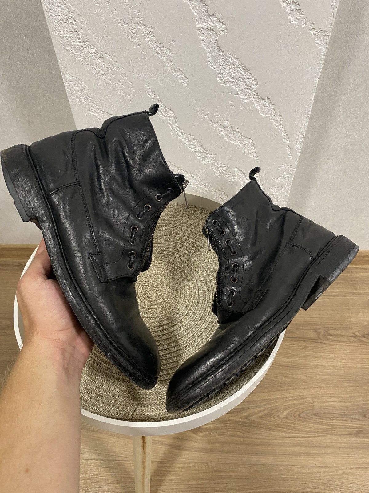 Officine Creative Front Zip Avantgarde Leather Boots Sz: 41
