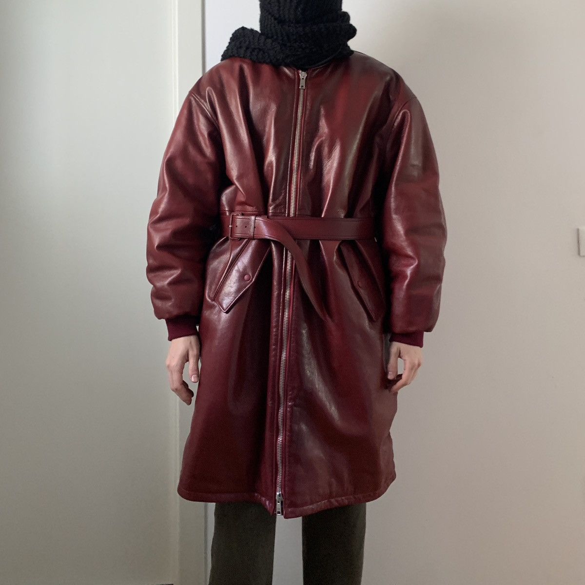 Prada × Raf Simons Prada by raf Simons runway fw22 red goat leather bomber Size US L / EU 52-54 / 3 - 2 Thumbnail