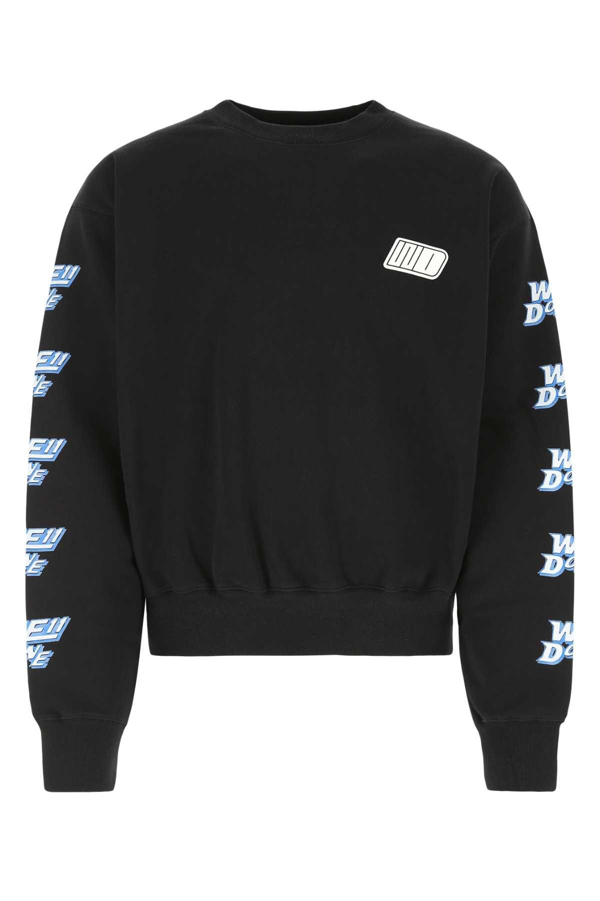 image of We11Done Black Cotton Oversize Sweatshirt, Men's (Size XS)