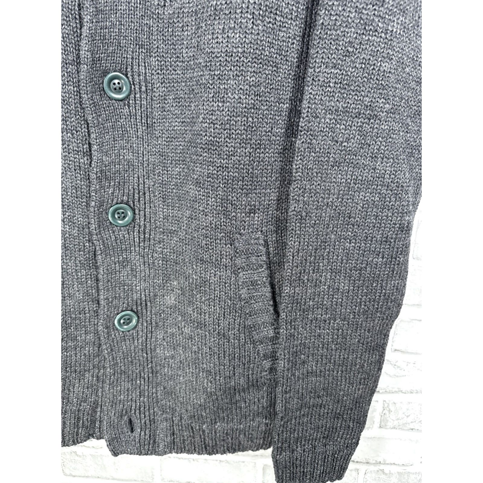 Vintage WOOLOVERS Gray Full Zip / Button Down Wool Sweater Cardigan Jacket Mens L Size US L / EU 52-54 / 3 - 4 Thumbnail