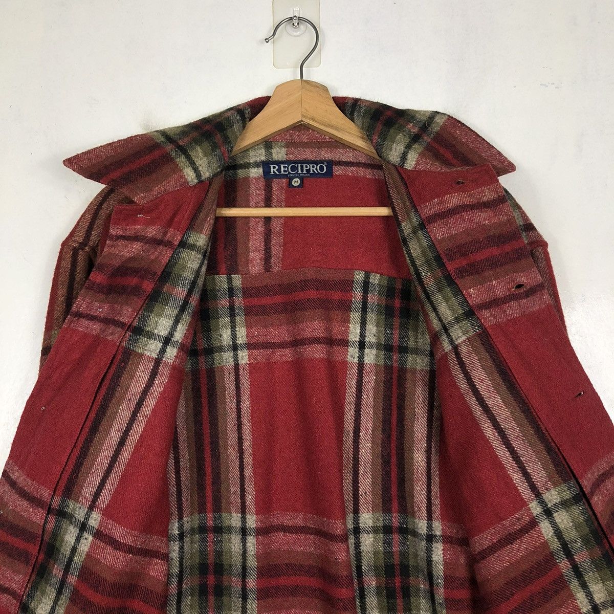 Flannel 📌VINTAGE WOOL FLANNEL JACKET RECIPRO ISSEY MIYAKE Size US M / EU 48-50 / 2 - 15 Thumbnail