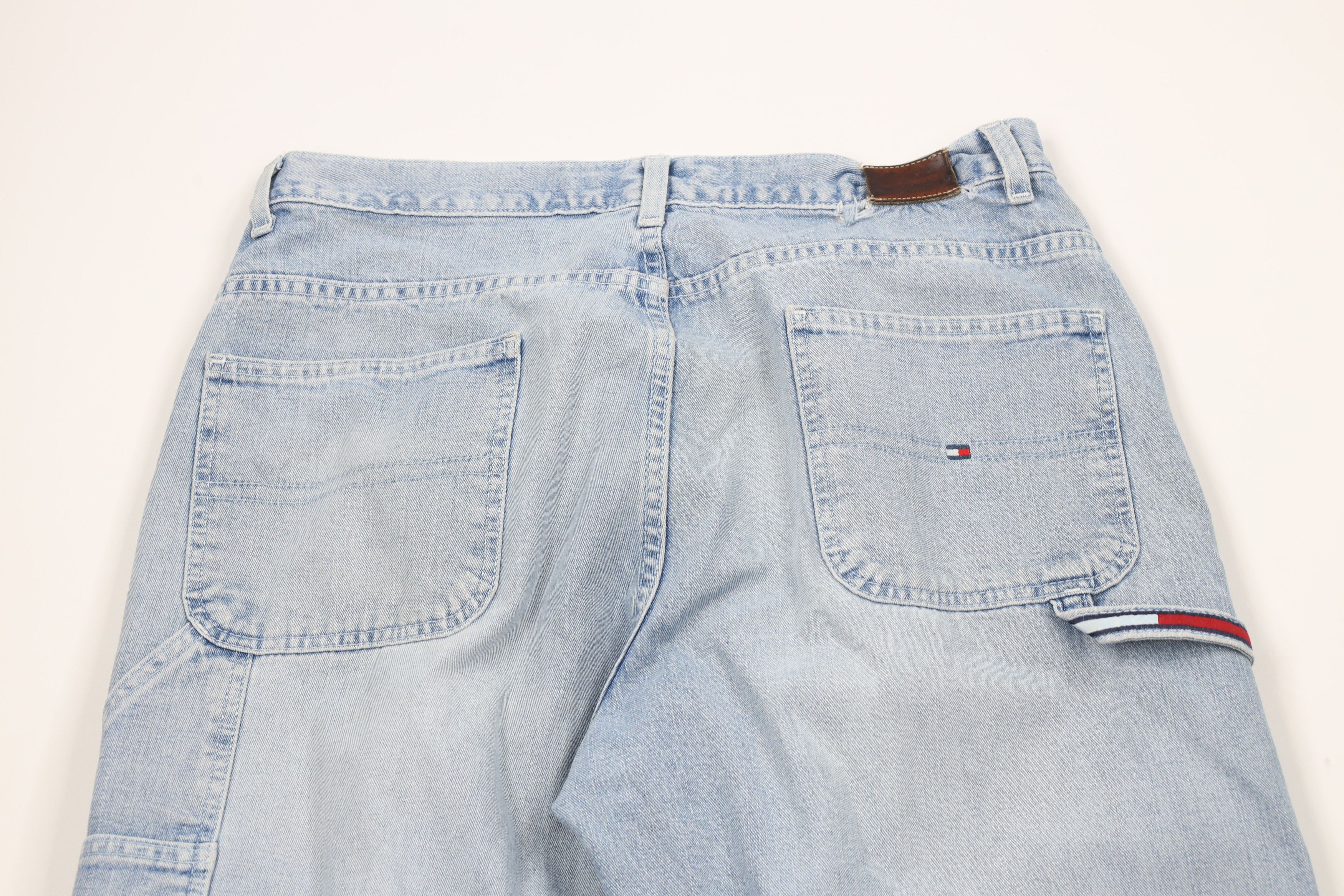 Tommy Hilfiger × Vintage Vintage 90s Y2K Tommy Hilfiger Baggy Wide Leg Dungaree Jeans Size 36" / US 14 / IT 50 - 11 Thumbnail