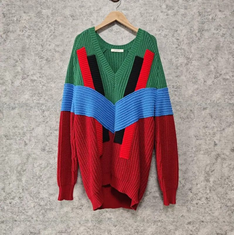 Givenchy Givenchy Colorful Knit Sweater in Red Green Blue 0089 Size XS / US 0-2 / IT 36-38 - 1 Thumbnail