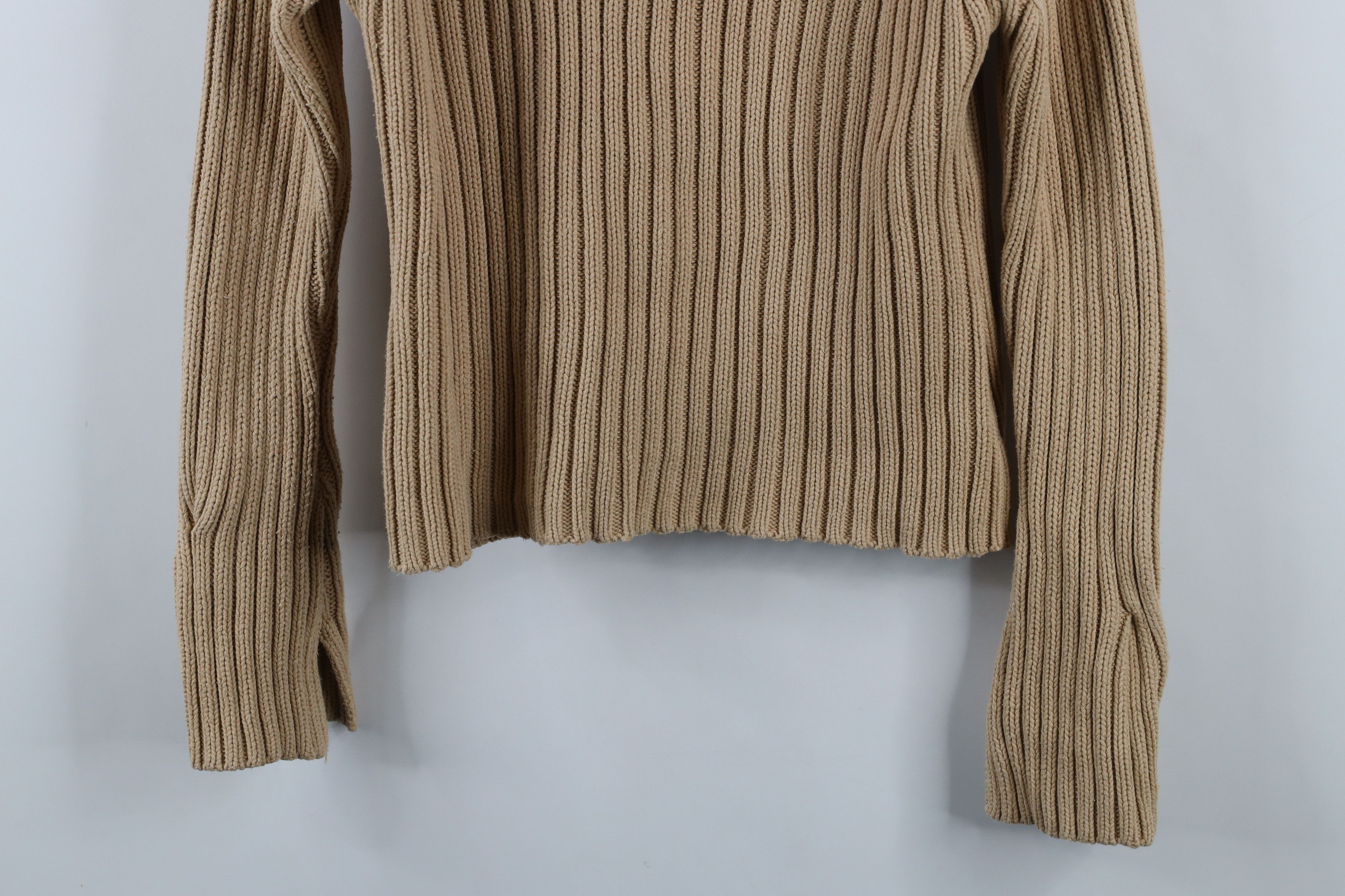 Vintage Vintage 90s Y2K Babydoll Sleeve Ribbed Turtleneck Sweater Size XL / US 12-14 / IT 48-50 - 3 Thumbnail