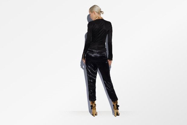 Tom Ford o1loc1c0924 PAW442 Woven Pant in Black Size 28" / US 6 / IT 42 - 2 Thumbnail