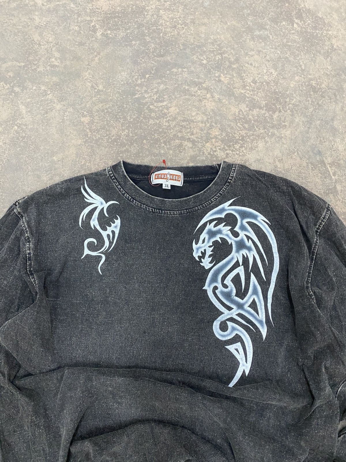 Japanese Brand Crosskeys Sukajan Dragon Washed 90s Lgb Punk Grunge Size US XL / EU 56 / 4 - 5 Thumbnail