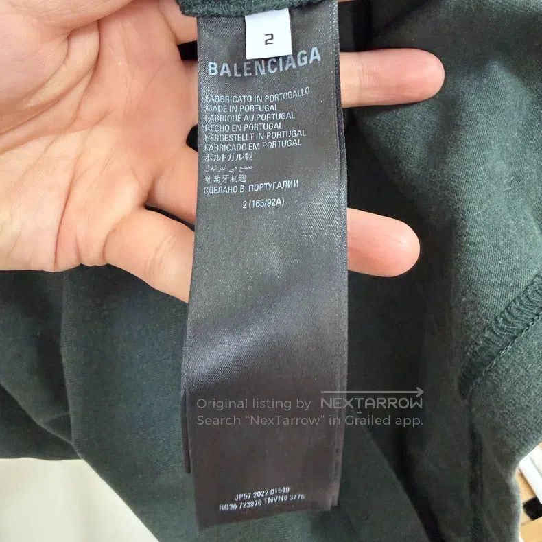 Balenciaga Balenciaga Brand Logo Letter Print Round Neck Short Sleeve Size US M / EU 48-50 / 2 - 7 Thumbnail