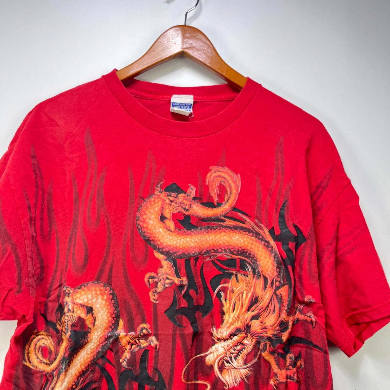 Vintage Vintage Dragon Flames Y2K JNCO Style T Shirt XL Size US XL / EU 56 / 4 - 2 Thumbnail