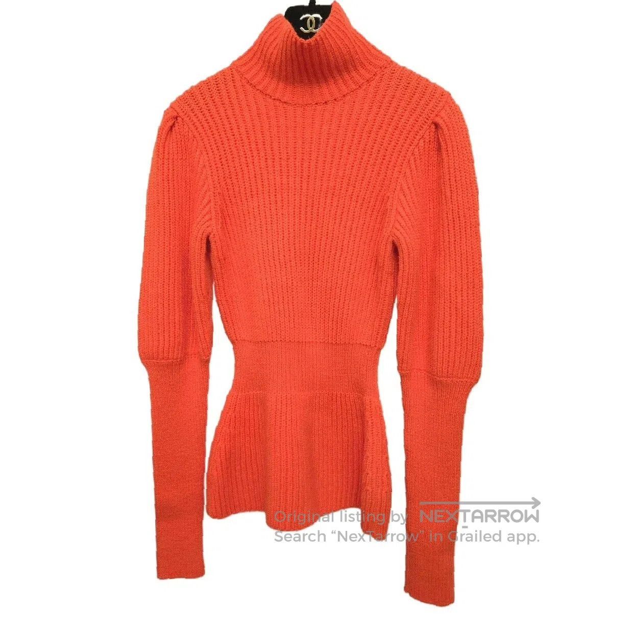 Dior dior orange high-neck wool sweater. Size US S / EU 44-46 / 1 - 9 Thumbnail