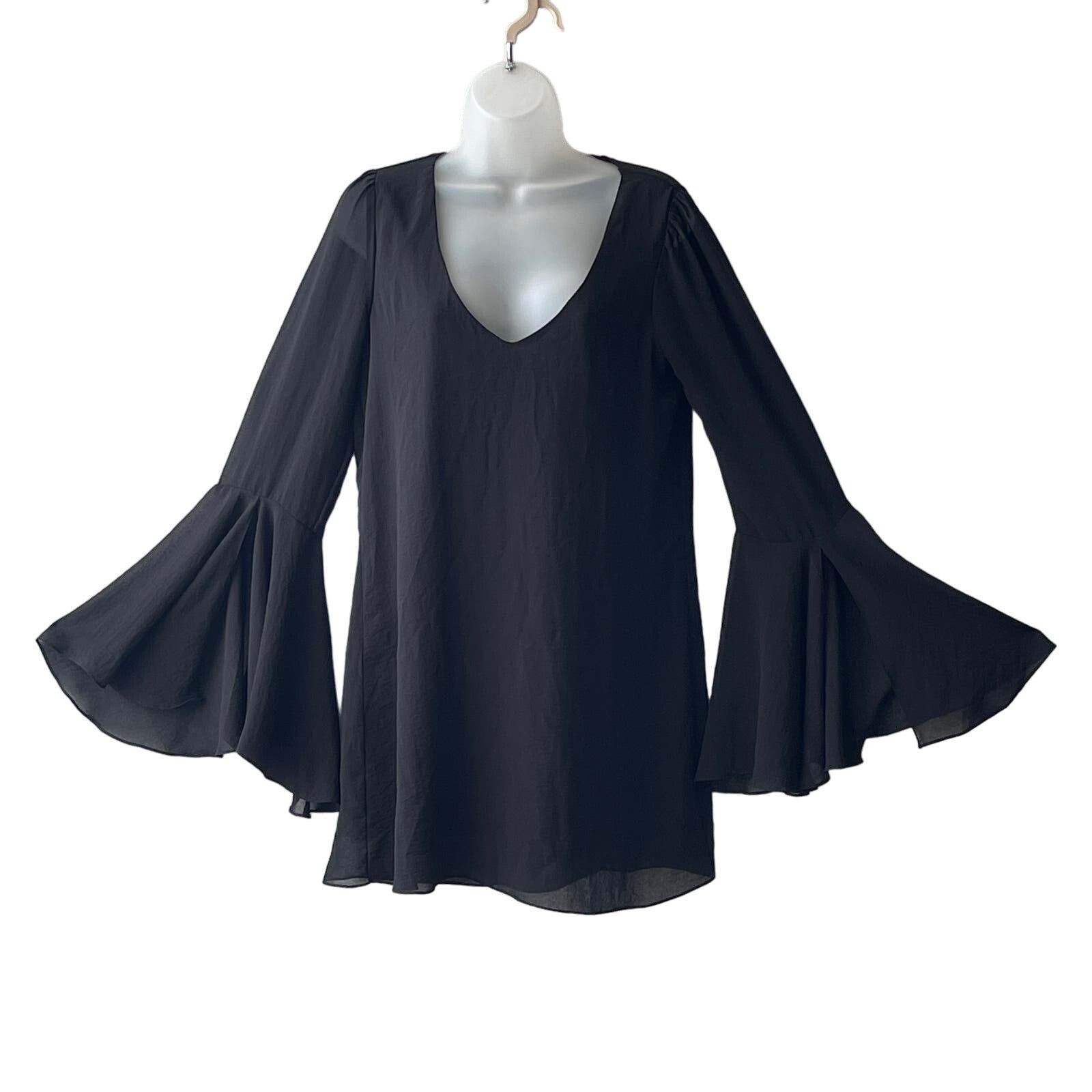 Show Me Your MuMu Show Me Your Mumu Barry Bell Sleeve Dress in Black Size S Size S / US 4 / IT 40 - 1 Thumbnail