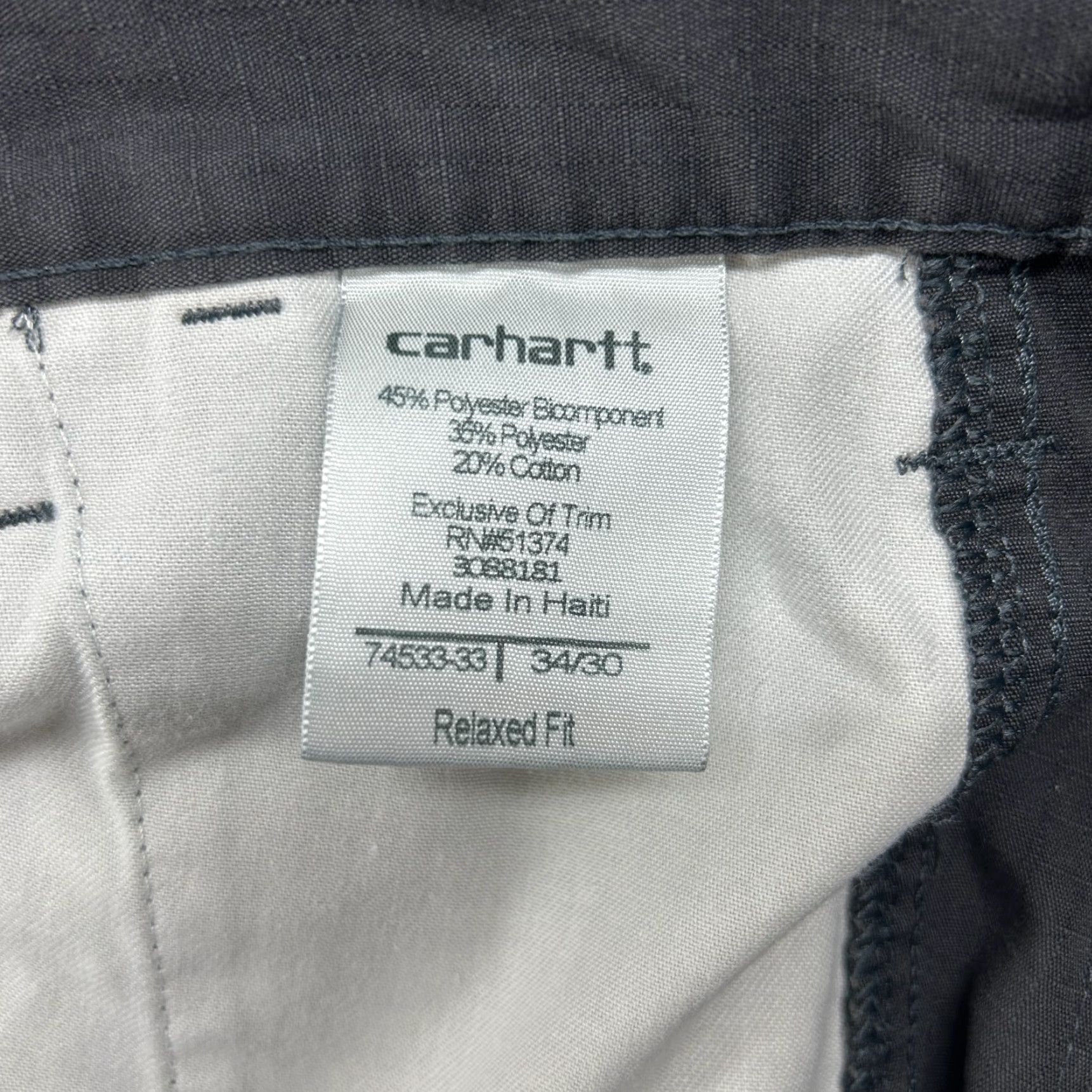 Carhartt Carhartt Pants Mens 34x30 Gray Carpenter Relaxed Straight Ripstop Workwear Size US 34 / EU 50 - 5 Thumbnail