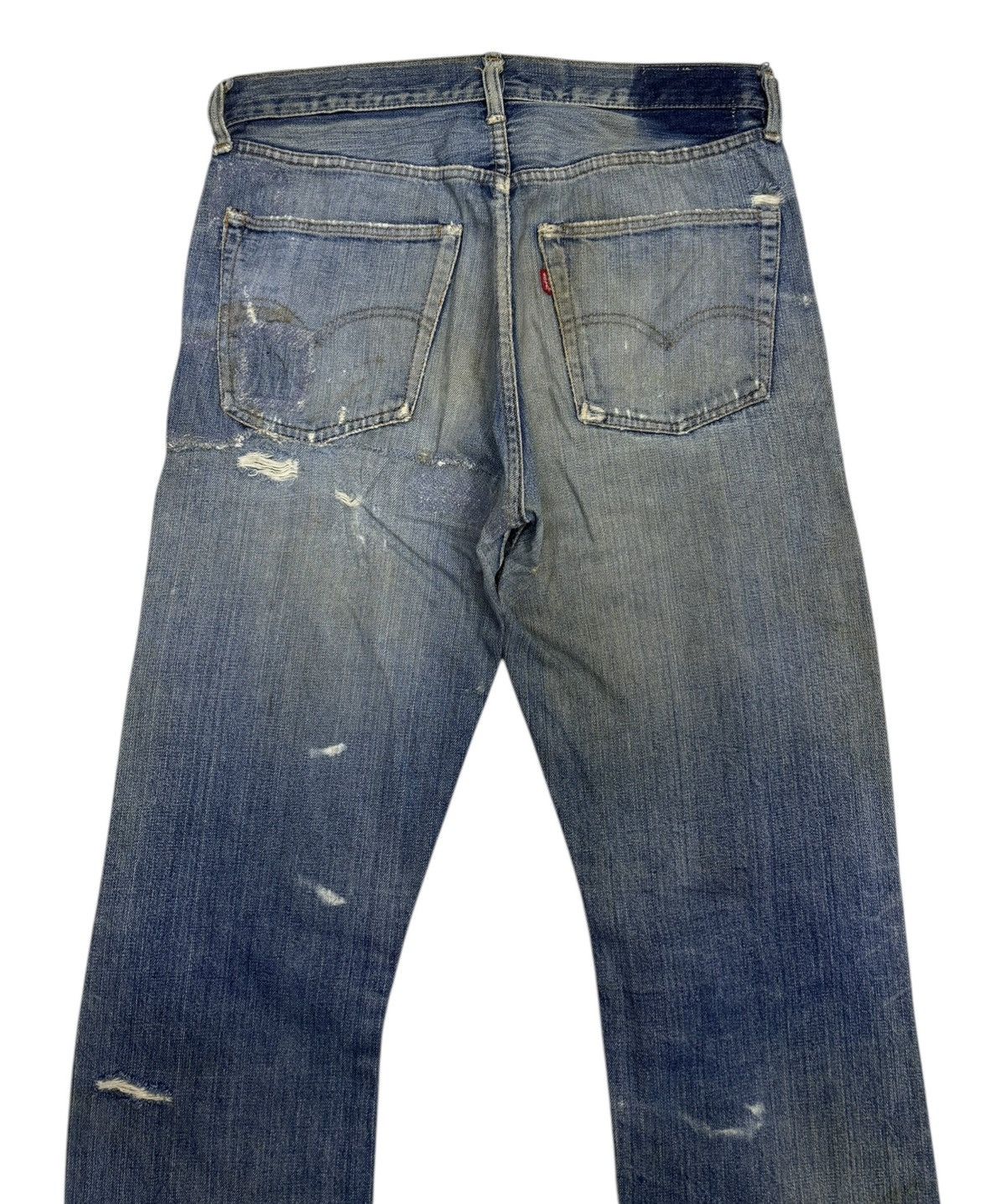 Levi's 70s LEVI'S 501 BIG E button No 6 THRASHED DISTRESSED DENIM Size US 32 / EU 48 - 5 Thumbnail
