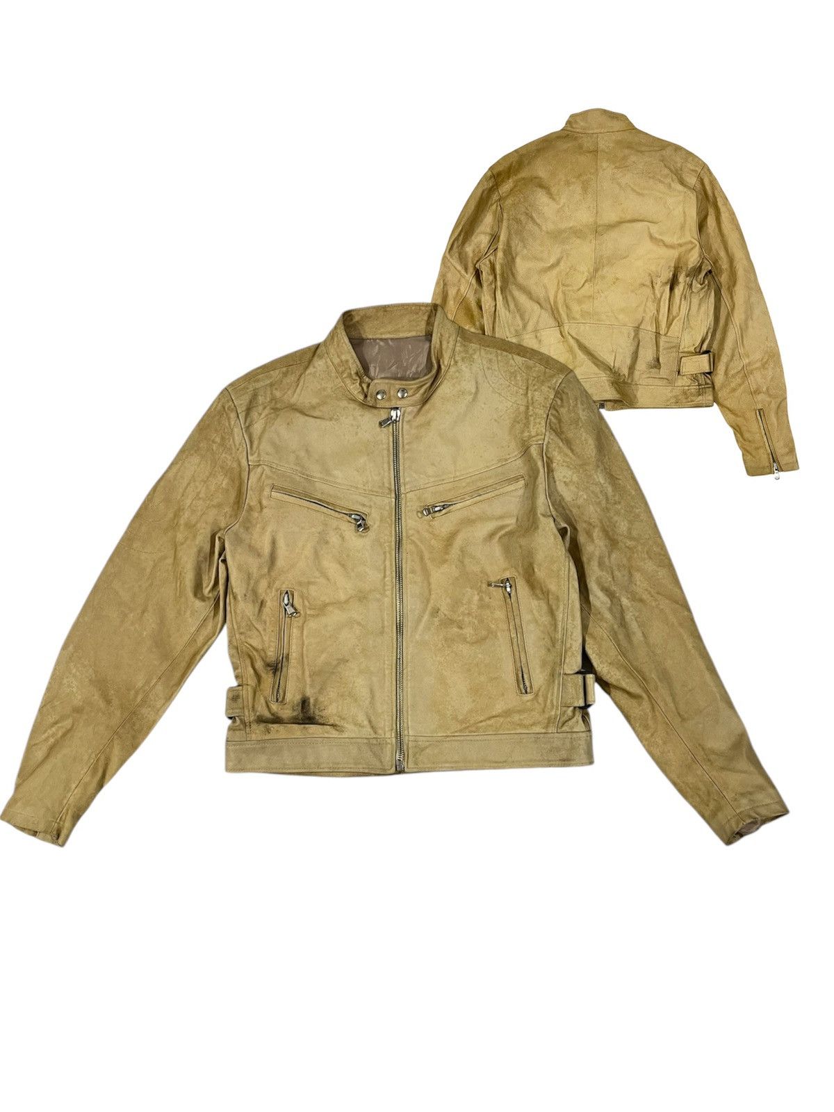 Vera Pelle Full Leather Inspired Gucci Cafe Design Motor Jacket Size US M / EU 48-50 / 2 - 1 Thumbnail